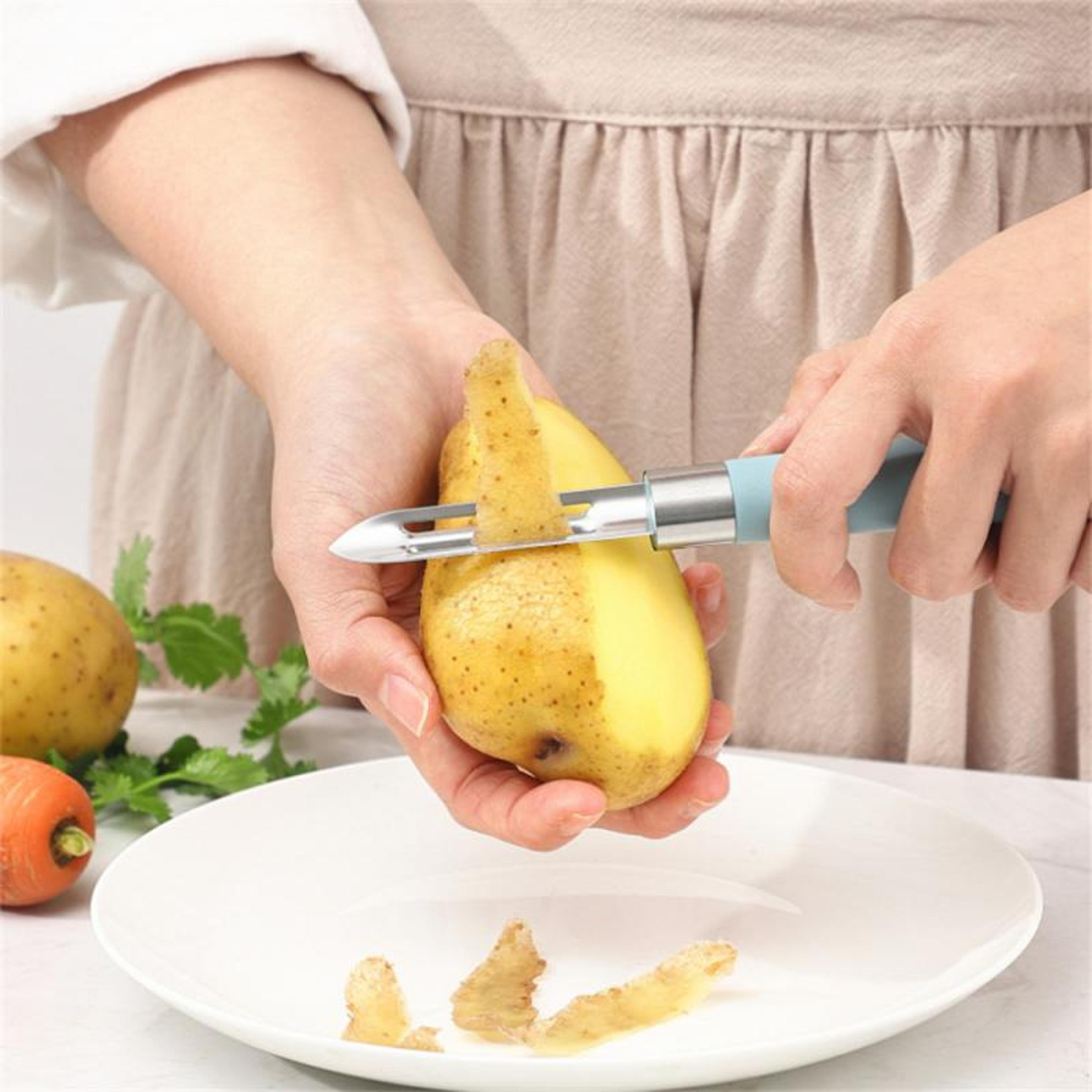 Stainless Steel Vegetable Peeler Fast Kitchen Potato  Fruit Peeler Tool For Effortless Peeling 2