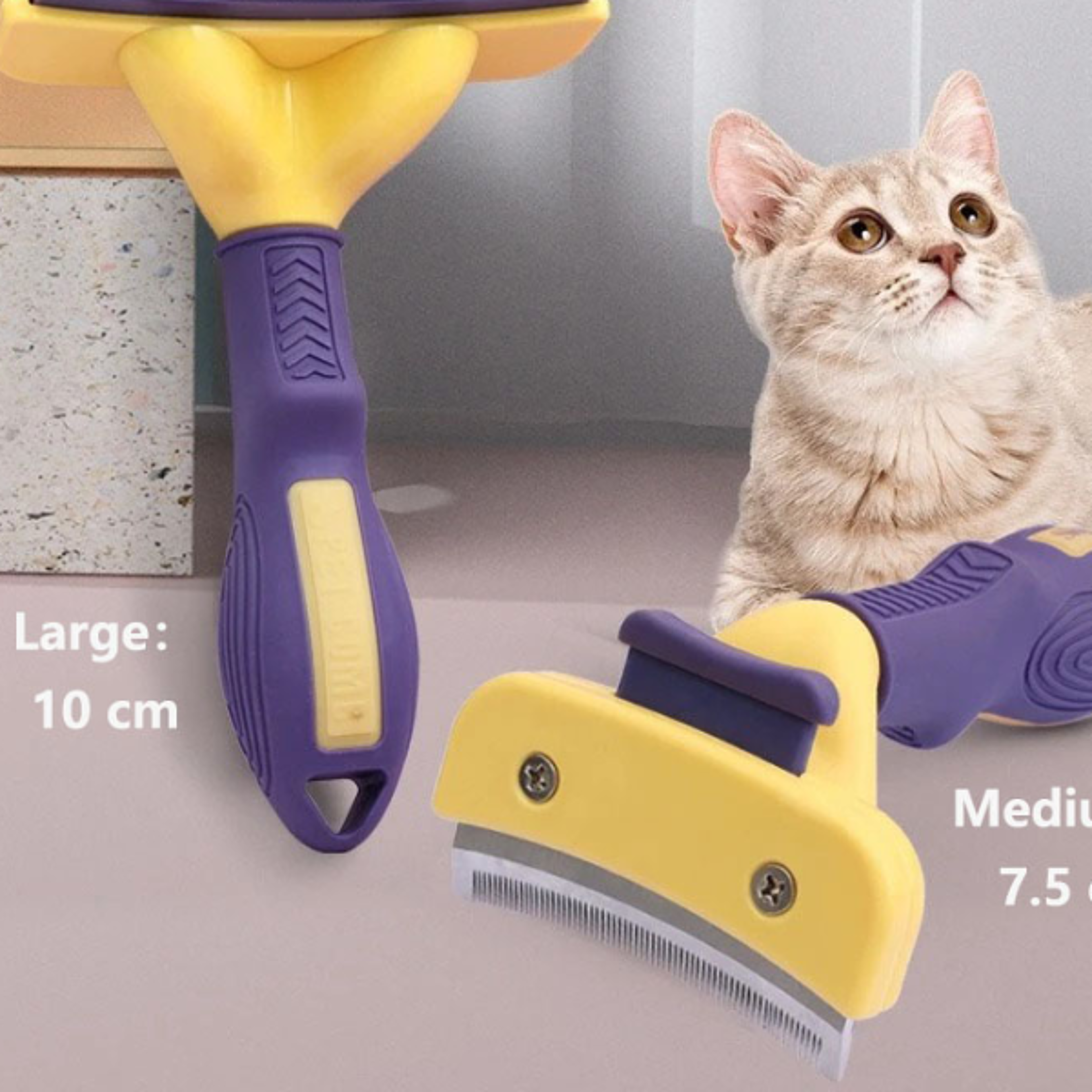 premium pet grooming brush deshedding comb for teddy & golden retrievers