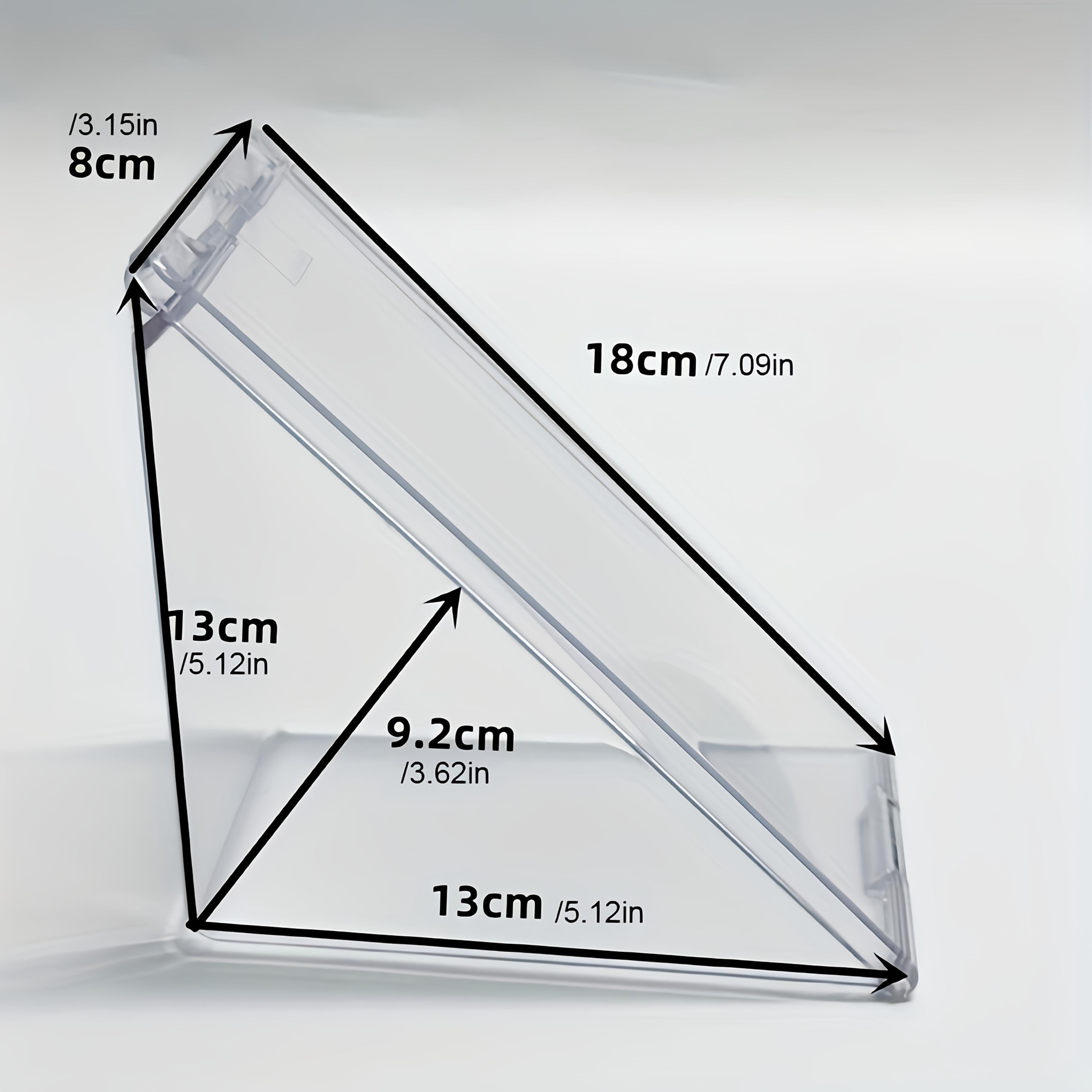 Portable Kids Triangle Sandwich Box Reusable Lunch Wedge  Acrylic Sandwich Holder 5