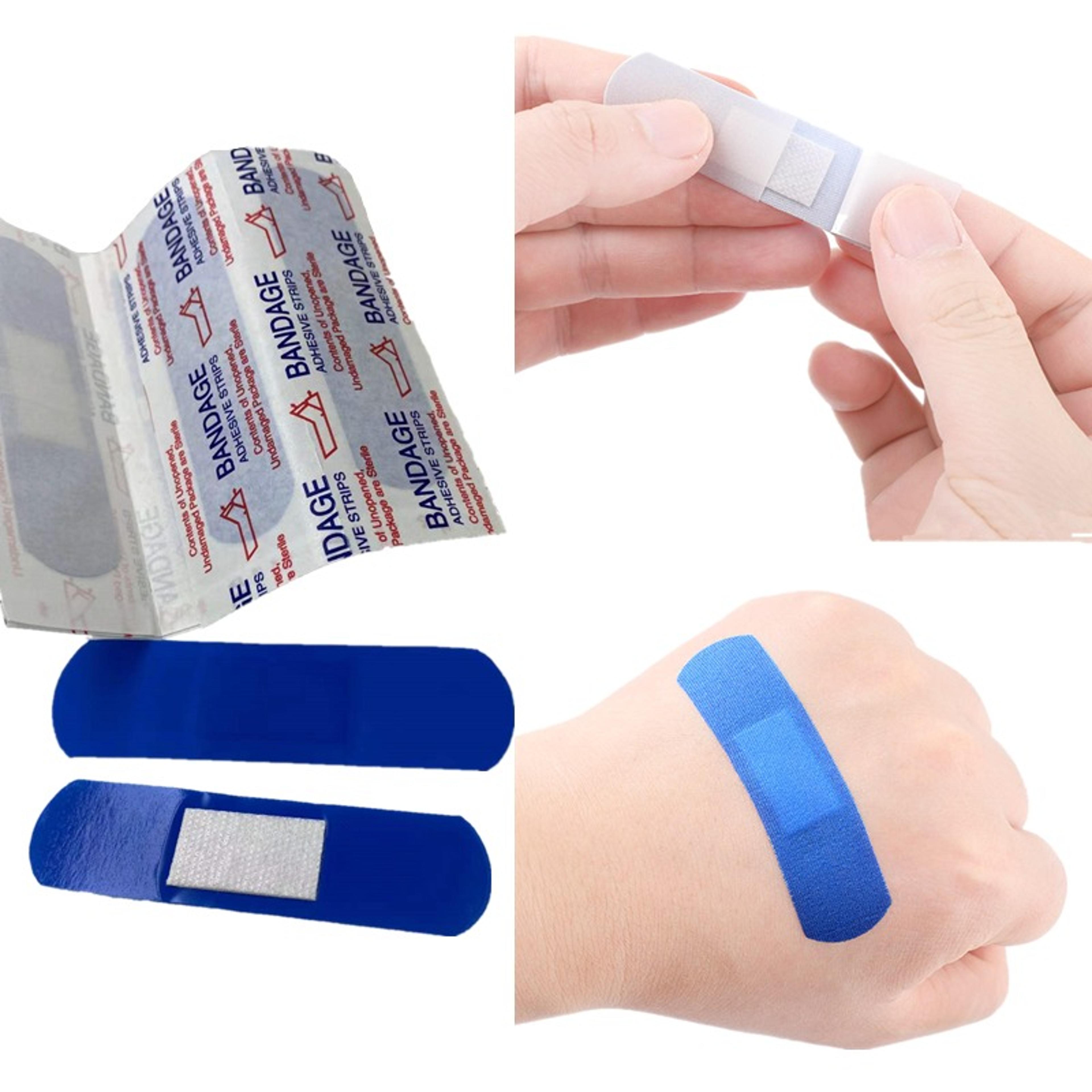 blue metal detectable waterproof food service bandages