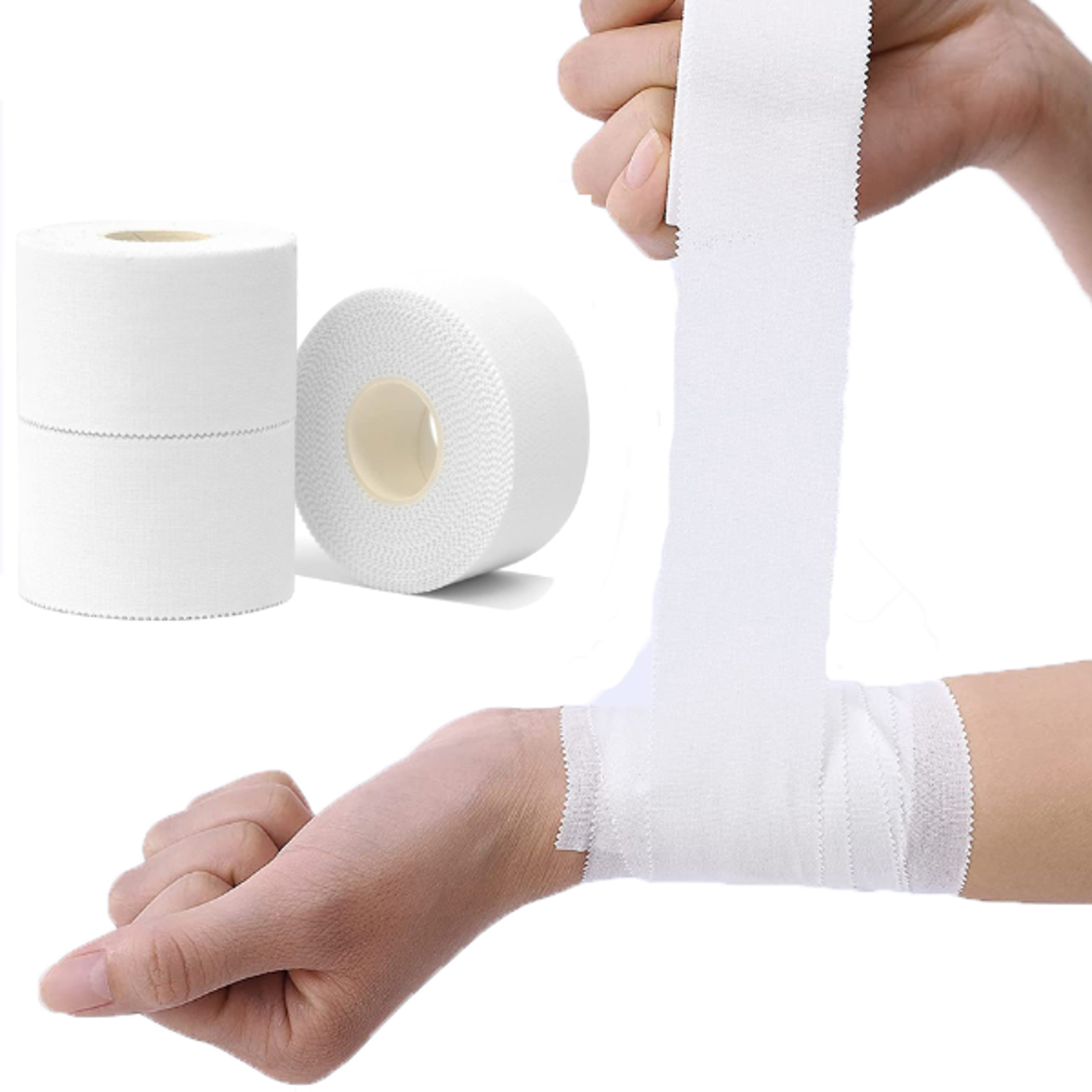 premium athletic sports tape strong adhesive, easy tear injury & joint support tape