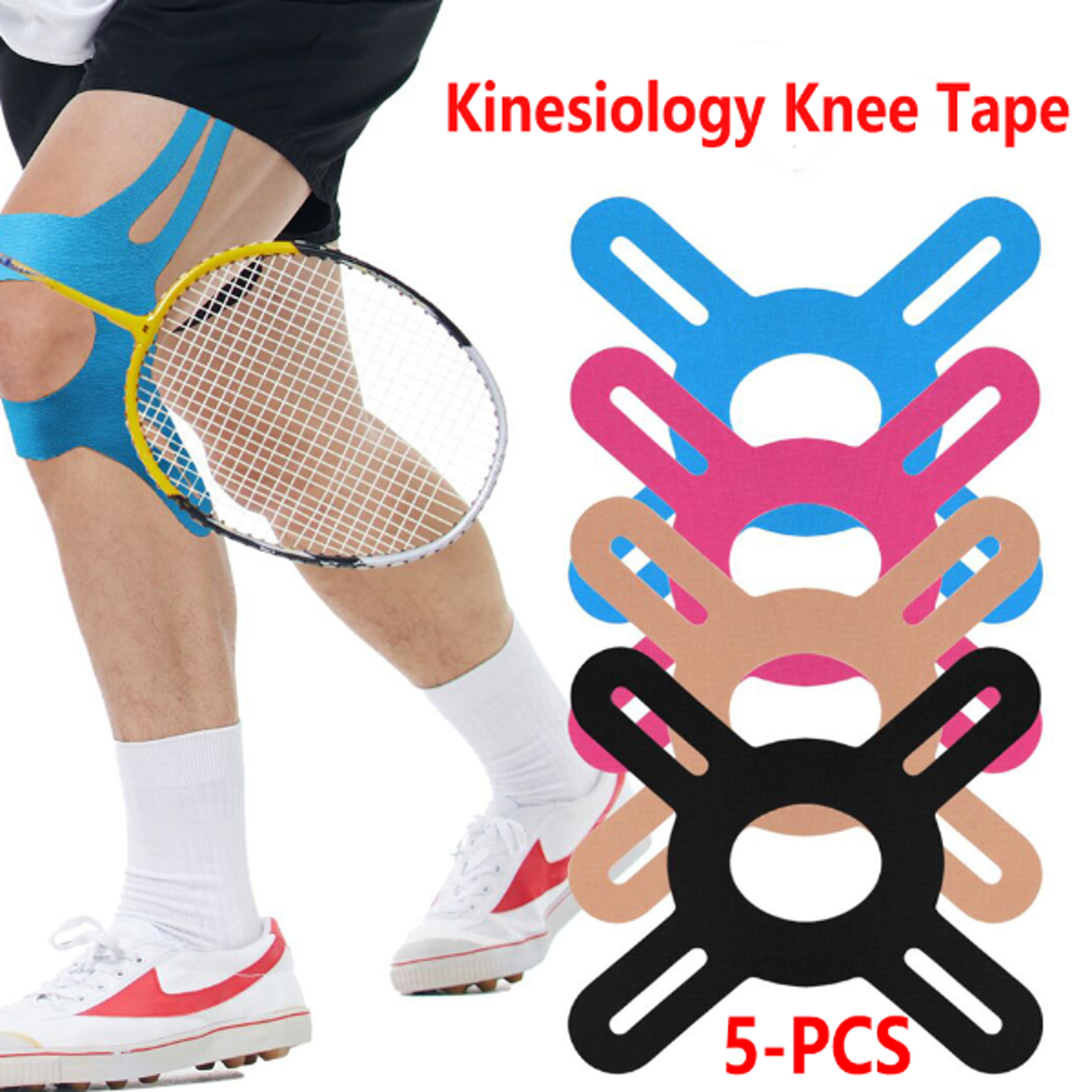 premium knee kinesiology tape waterproof sports tape for pain relief support & stability