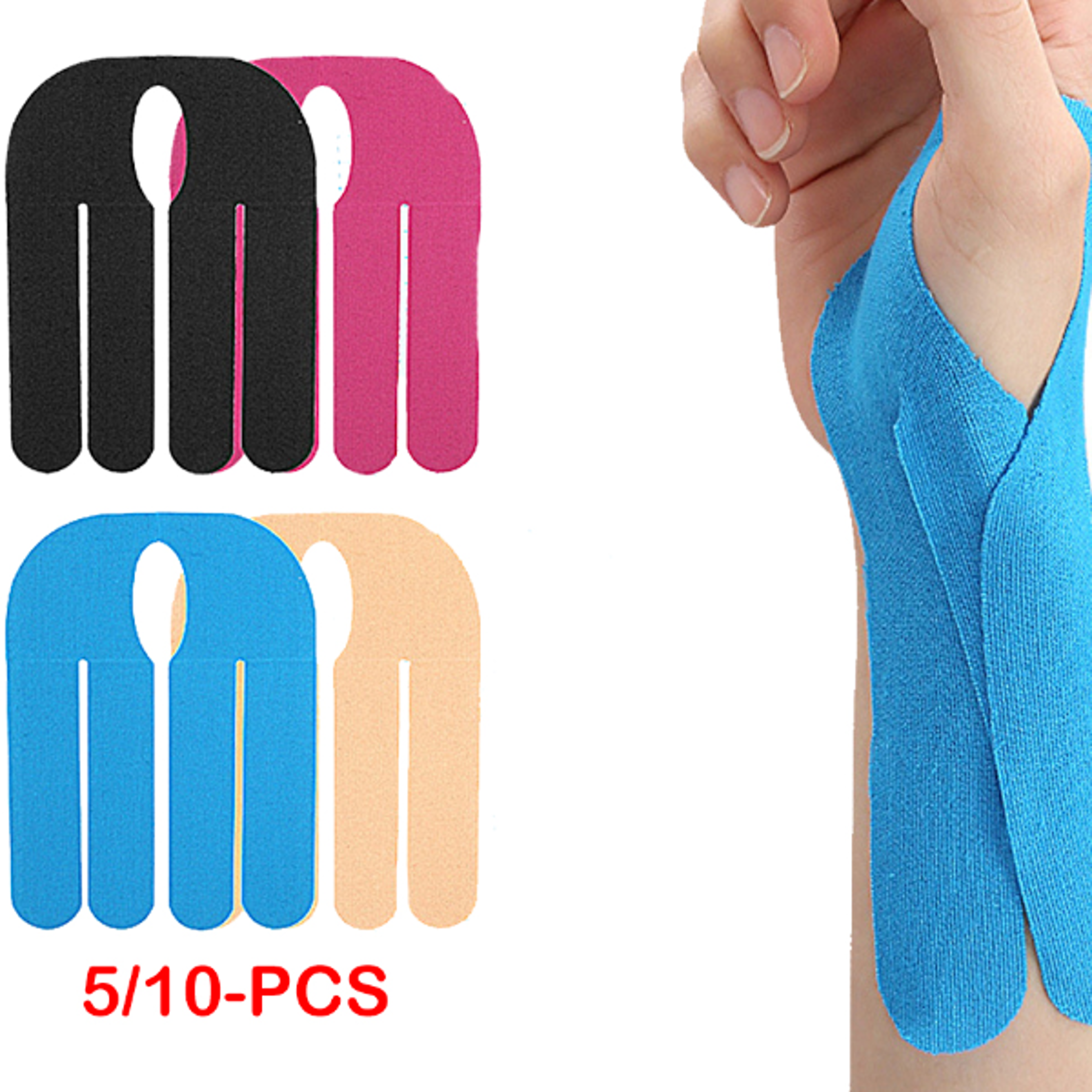 precut wrist kinesiology tape for thumb support and carpal tunnel relief