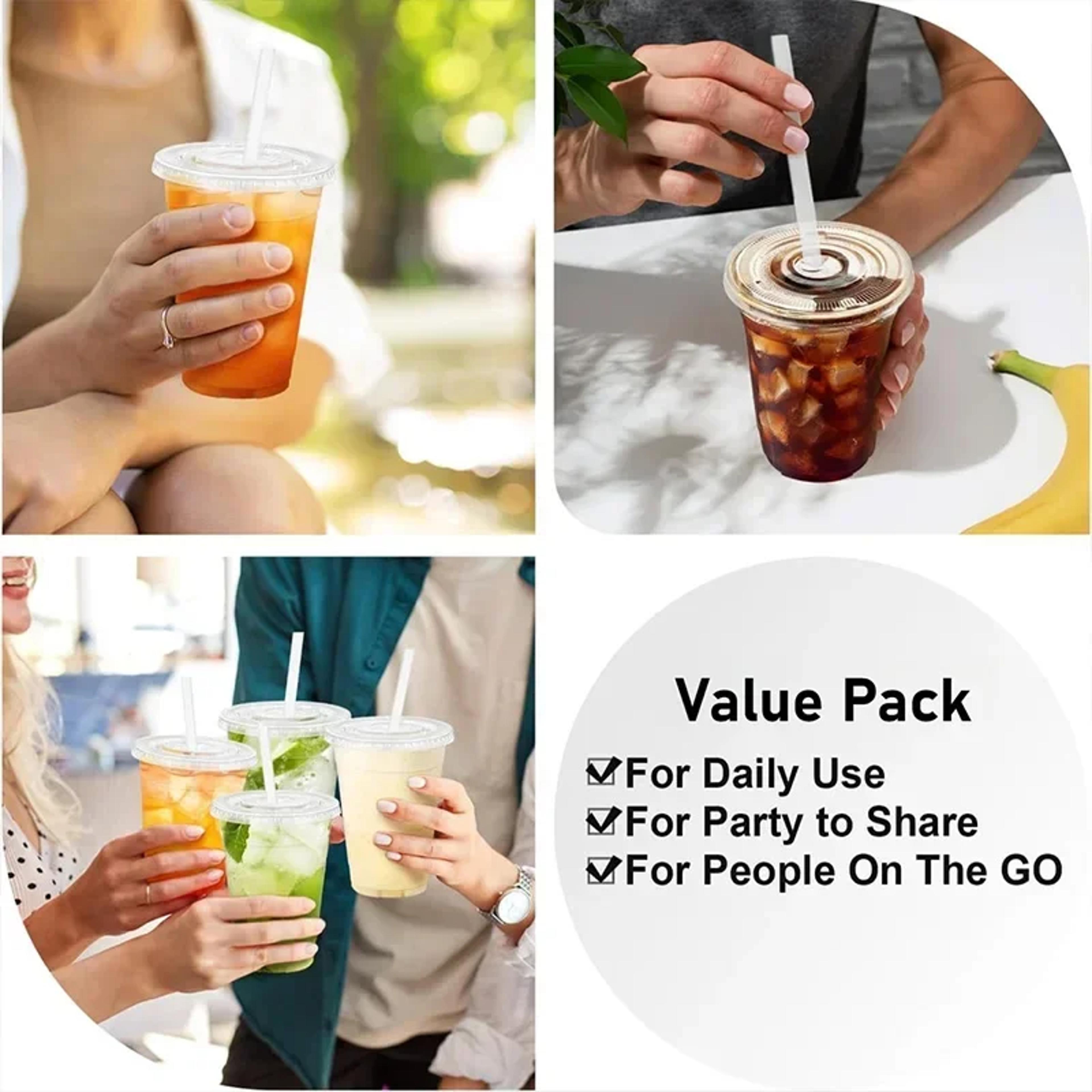Individually Wrapped Clear Disposable Straws For Smoothies Milk Tea And Iced Coffee 5