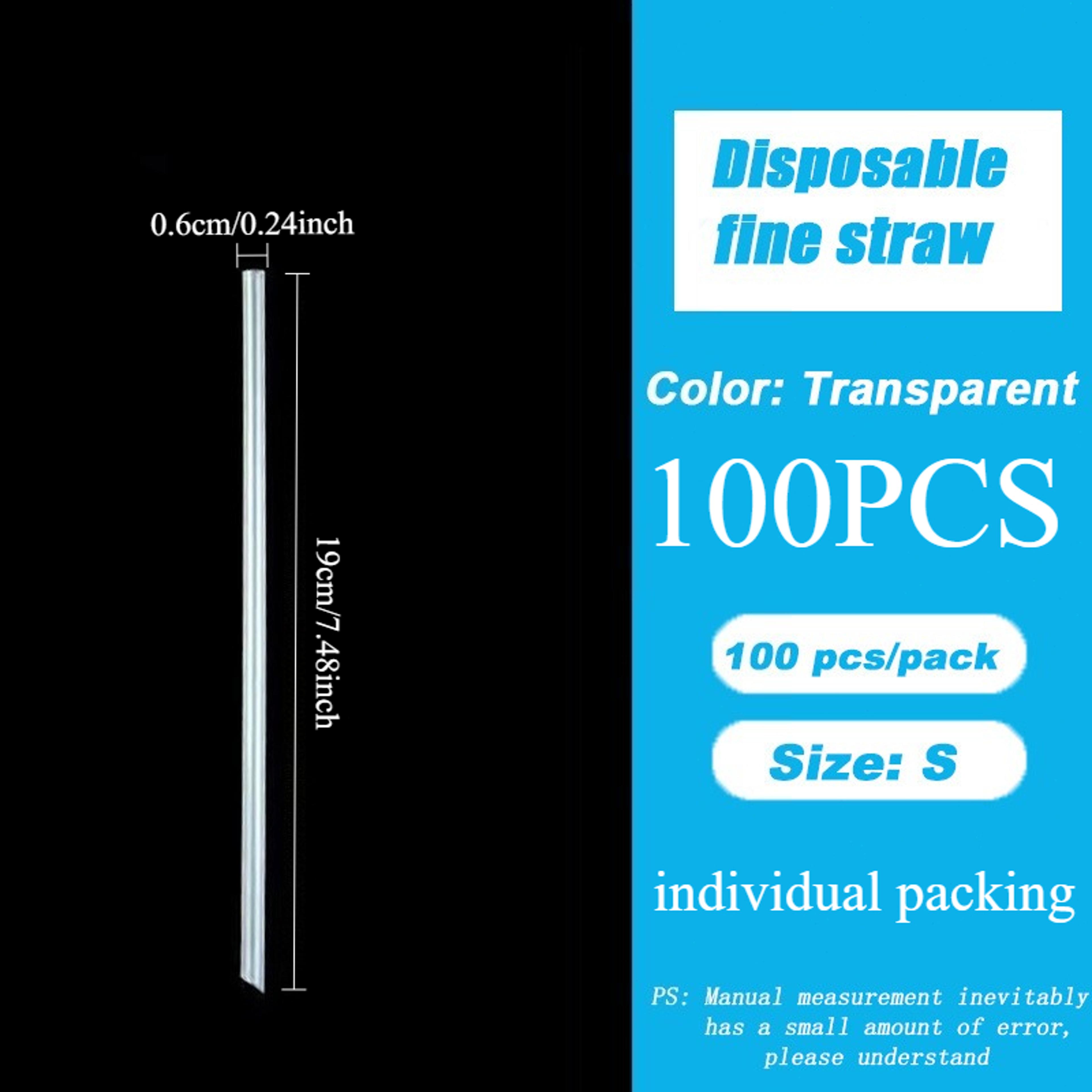 Individually Wrapped Clear Disposable Straws For Smoothies Milk Tea And Iced Coffee 6