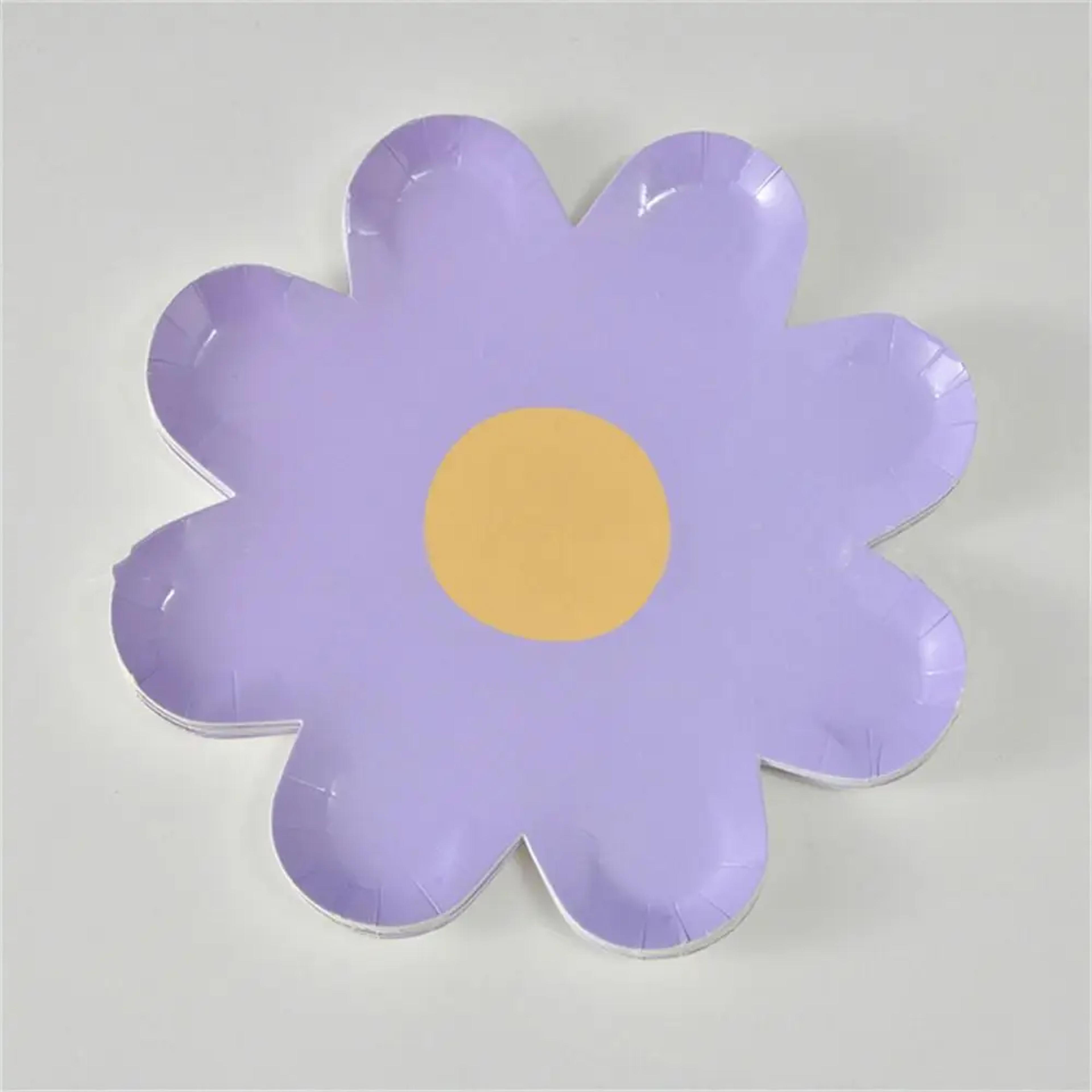 Charming Daisy Floral Disposable Paper Plates For Party Picnic  Birthday Tableware 6