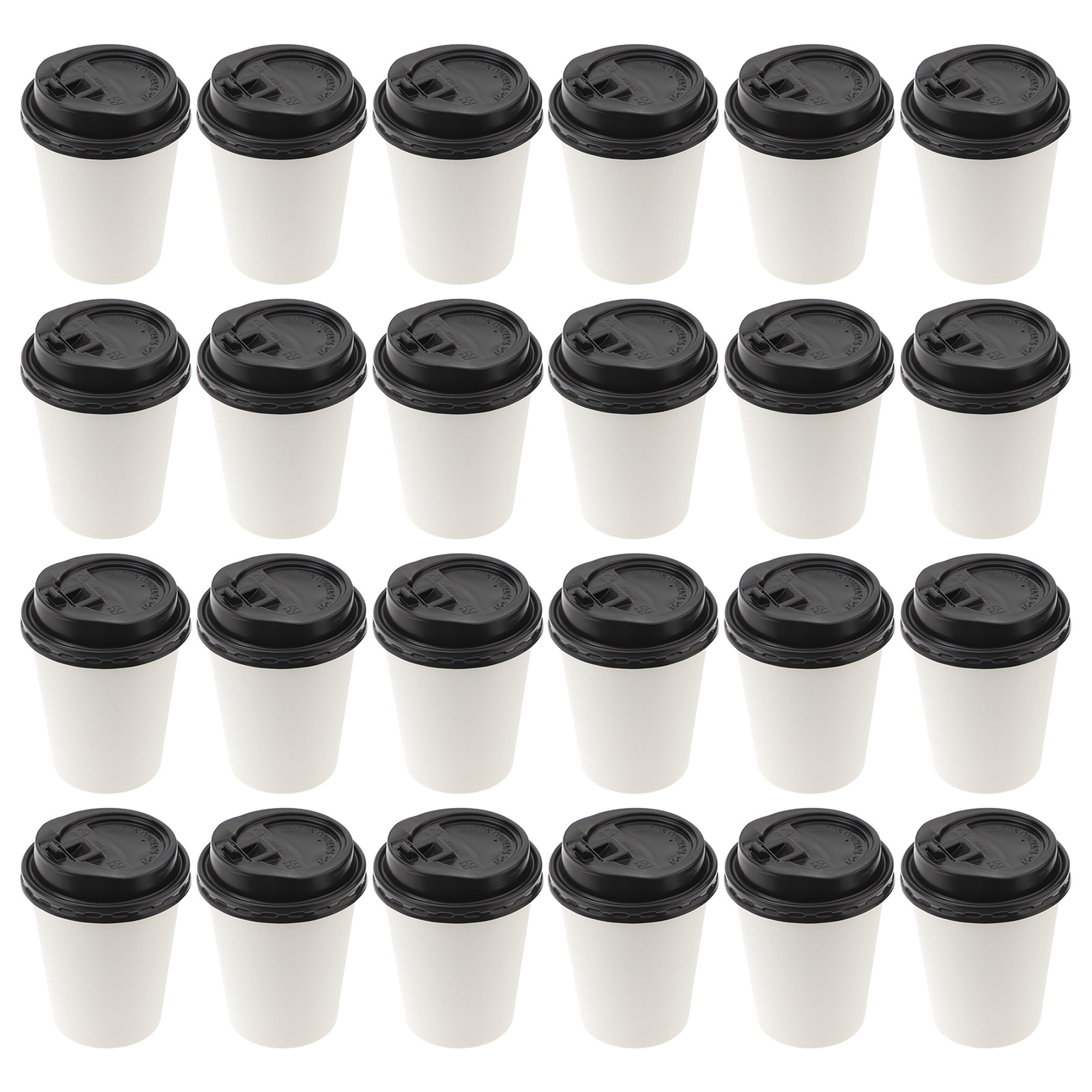 Premium Insulated Double Wall Takeaway Paper Coffee Cups With Lids 5