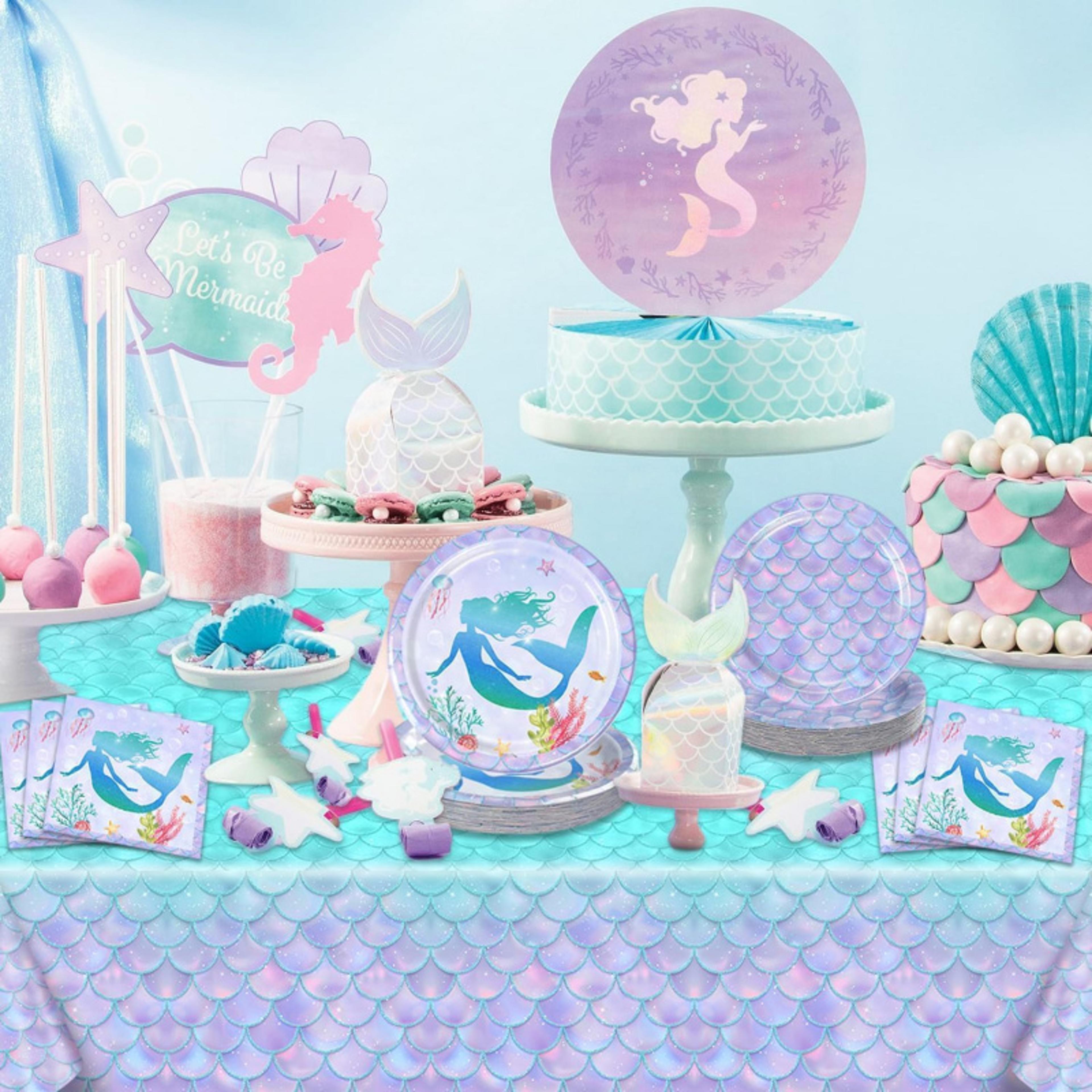 Mermaid Tablecloth For Girls Birthday And Baby Shower Party Decor 1