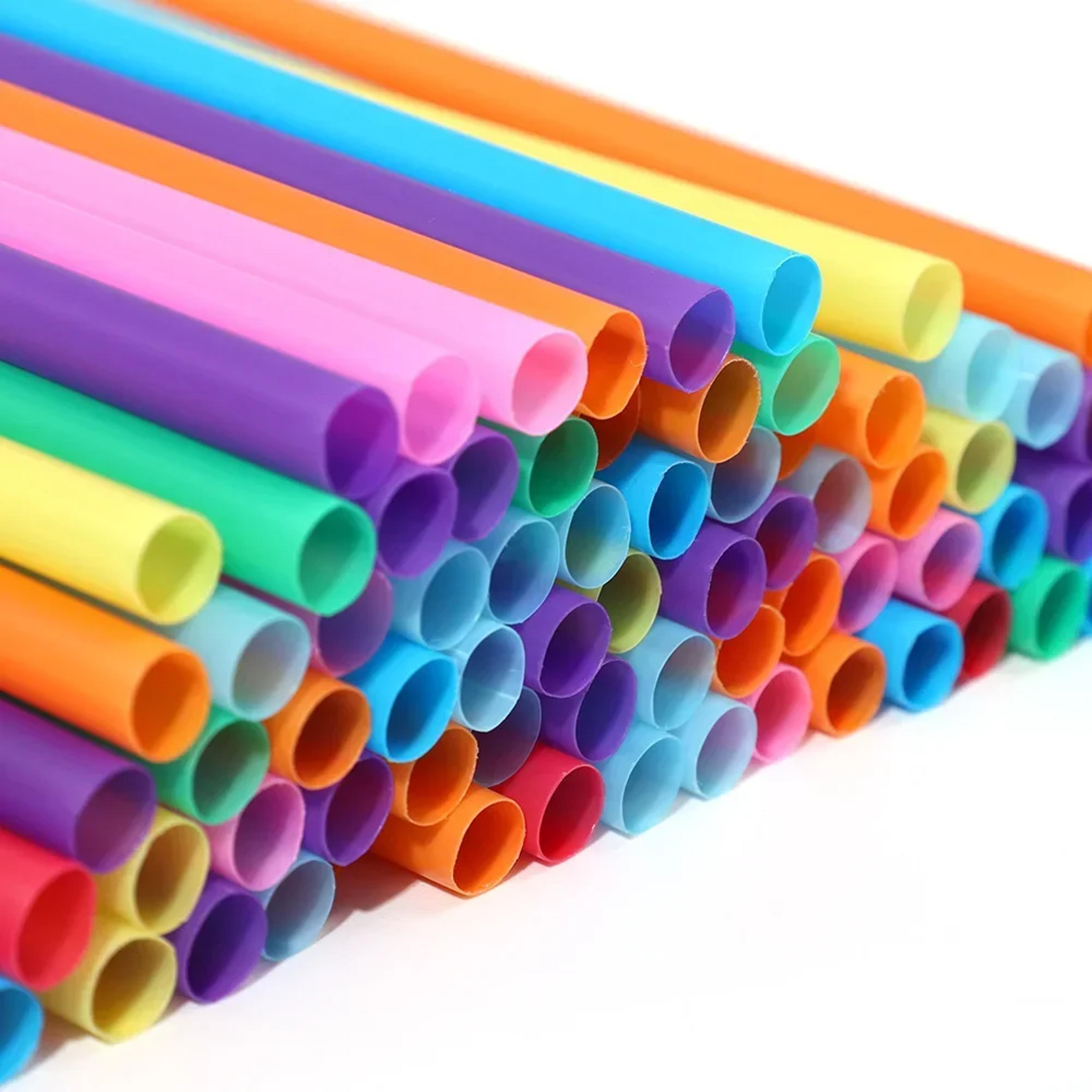 Bulk Set Of Colorful Wide Mouth  Long Drinking Straws For Milk Tea Juice  Bubble Tea 1