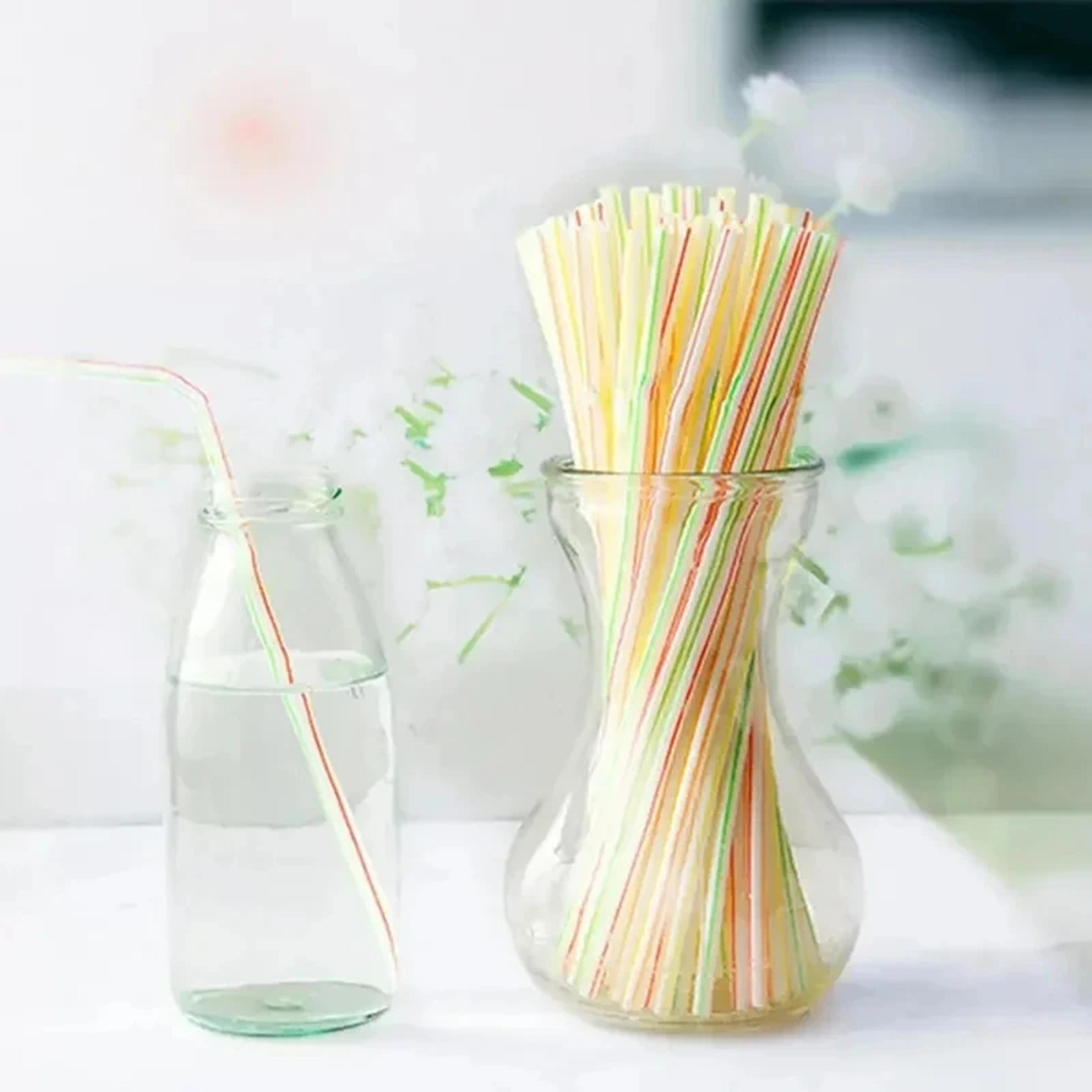 Premium Colorful Disposable Straws For Milk Tea  Party Drinks 5