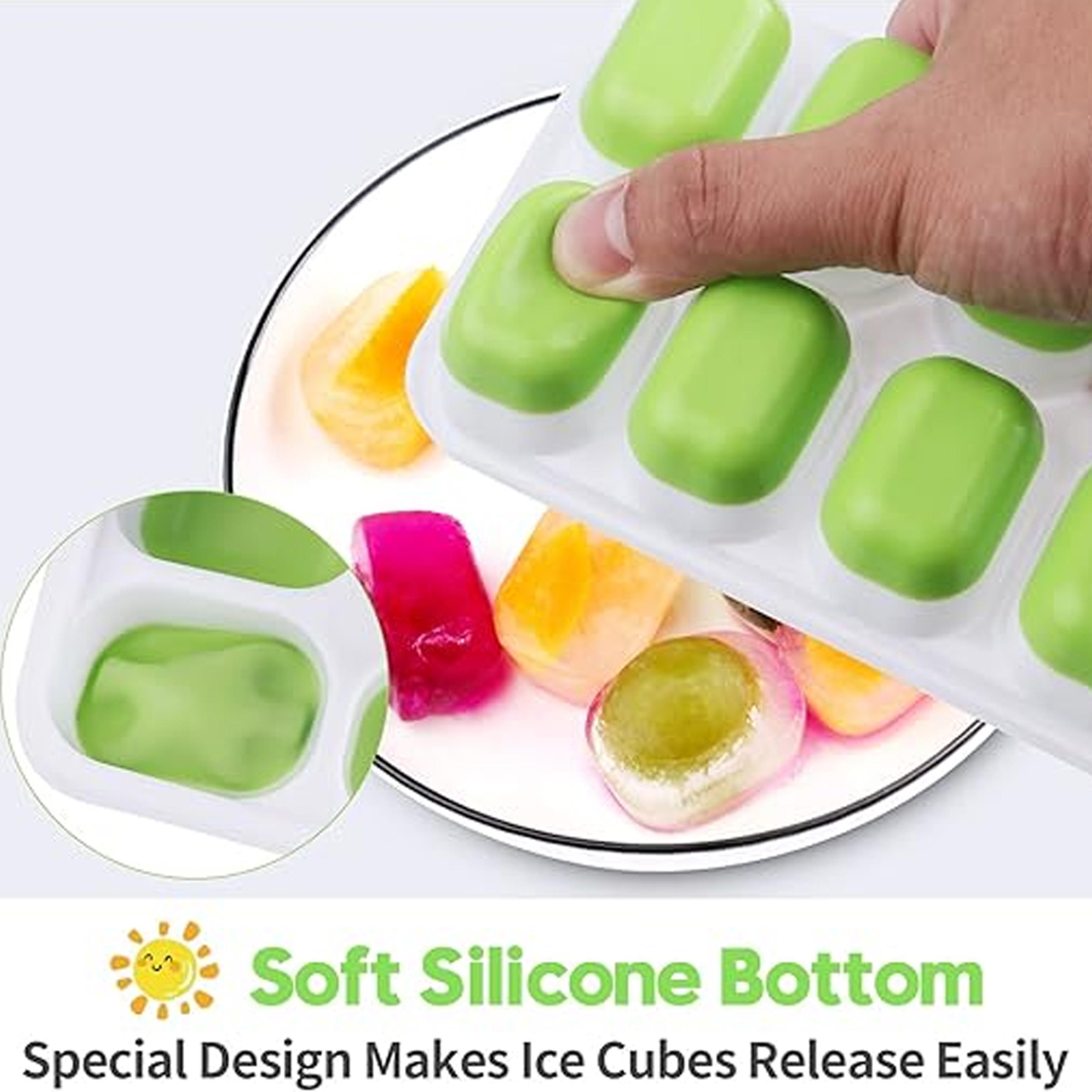 Ice Cube Tray With Lid For Cocktails Freezer Storage  Easy Release 4