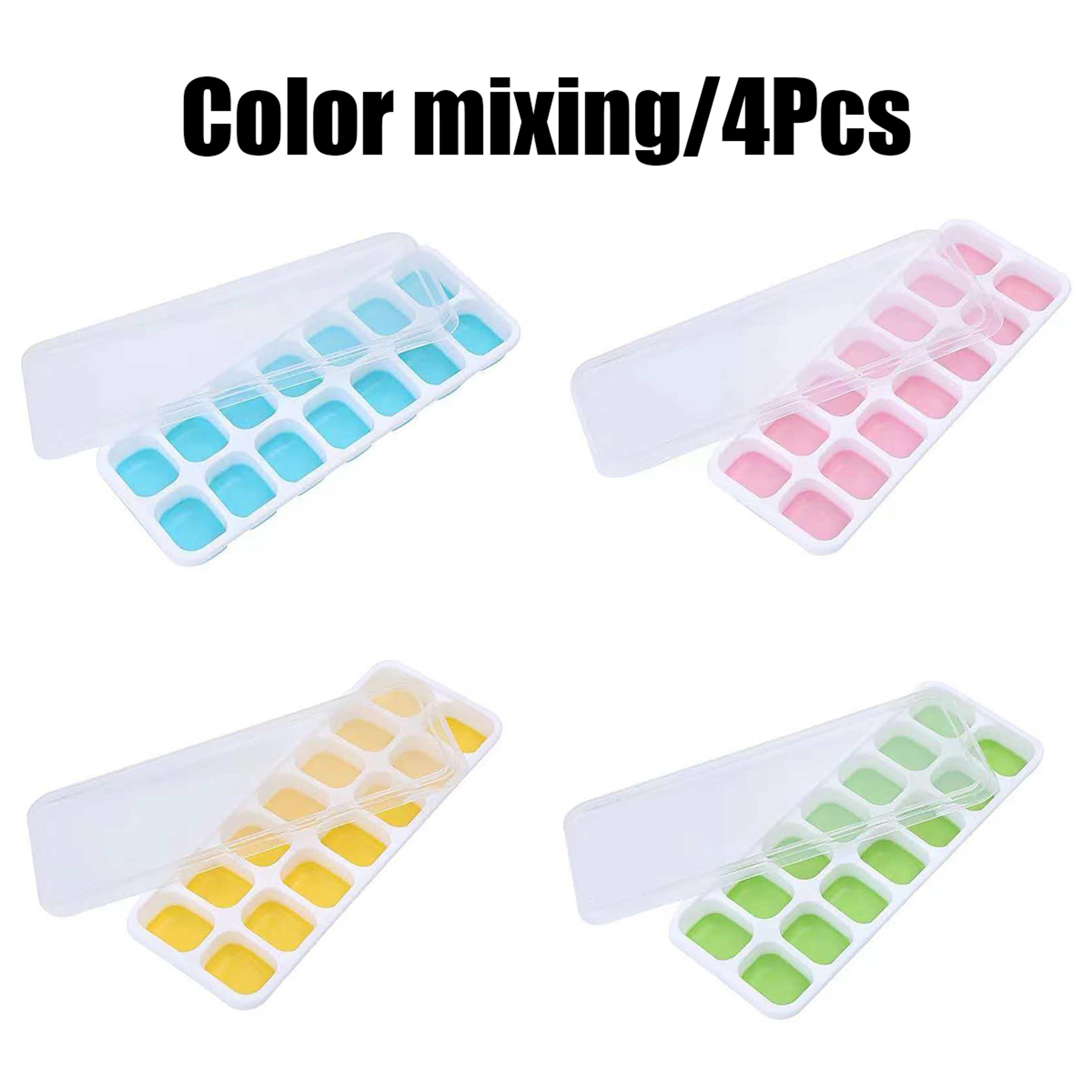 Ice Cube Tray With Lid For Cocktails Freezer Storage  Easy Release 6
