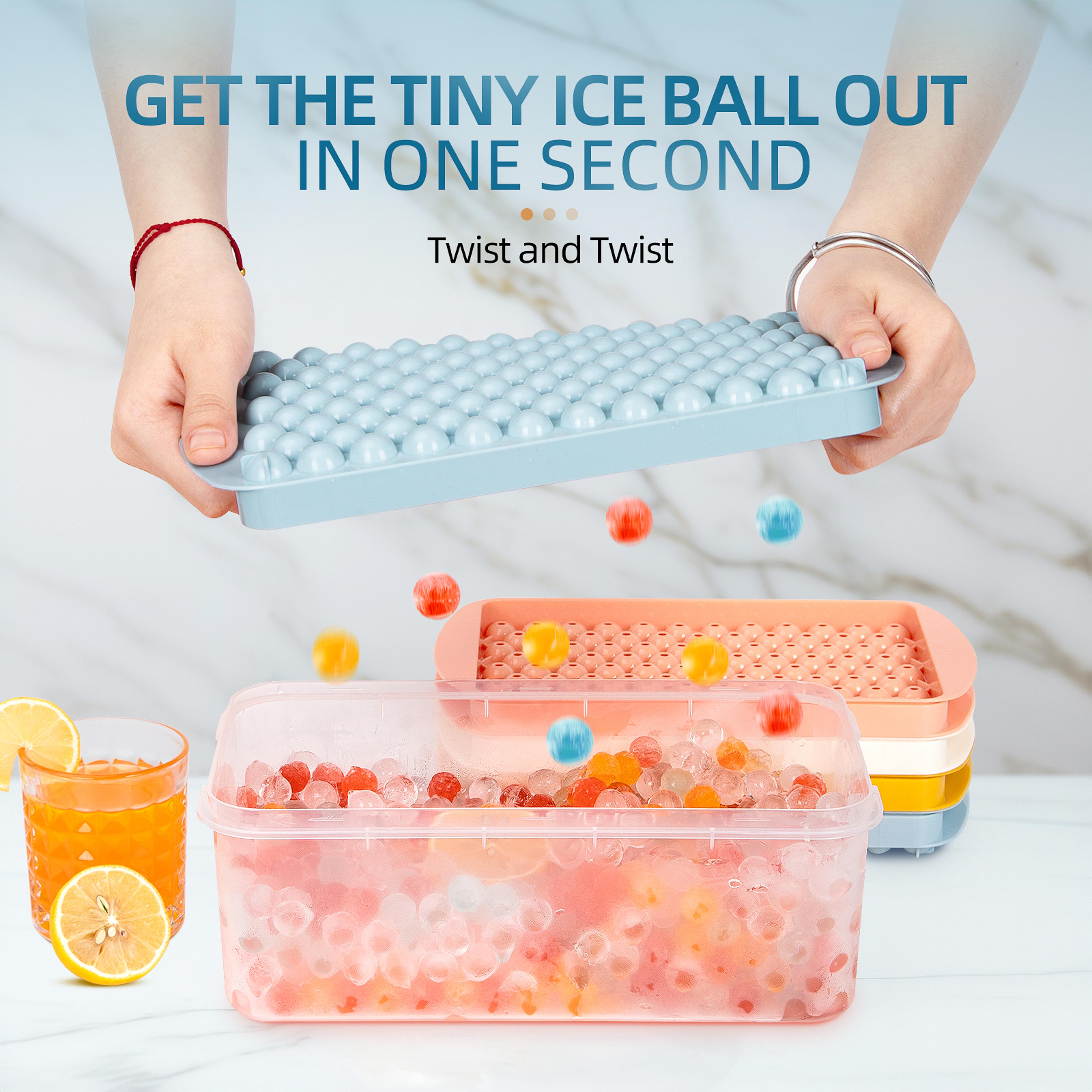 Mini Ice Cube Tray With Lid For Round Ice Balls And Crushed Ice 4