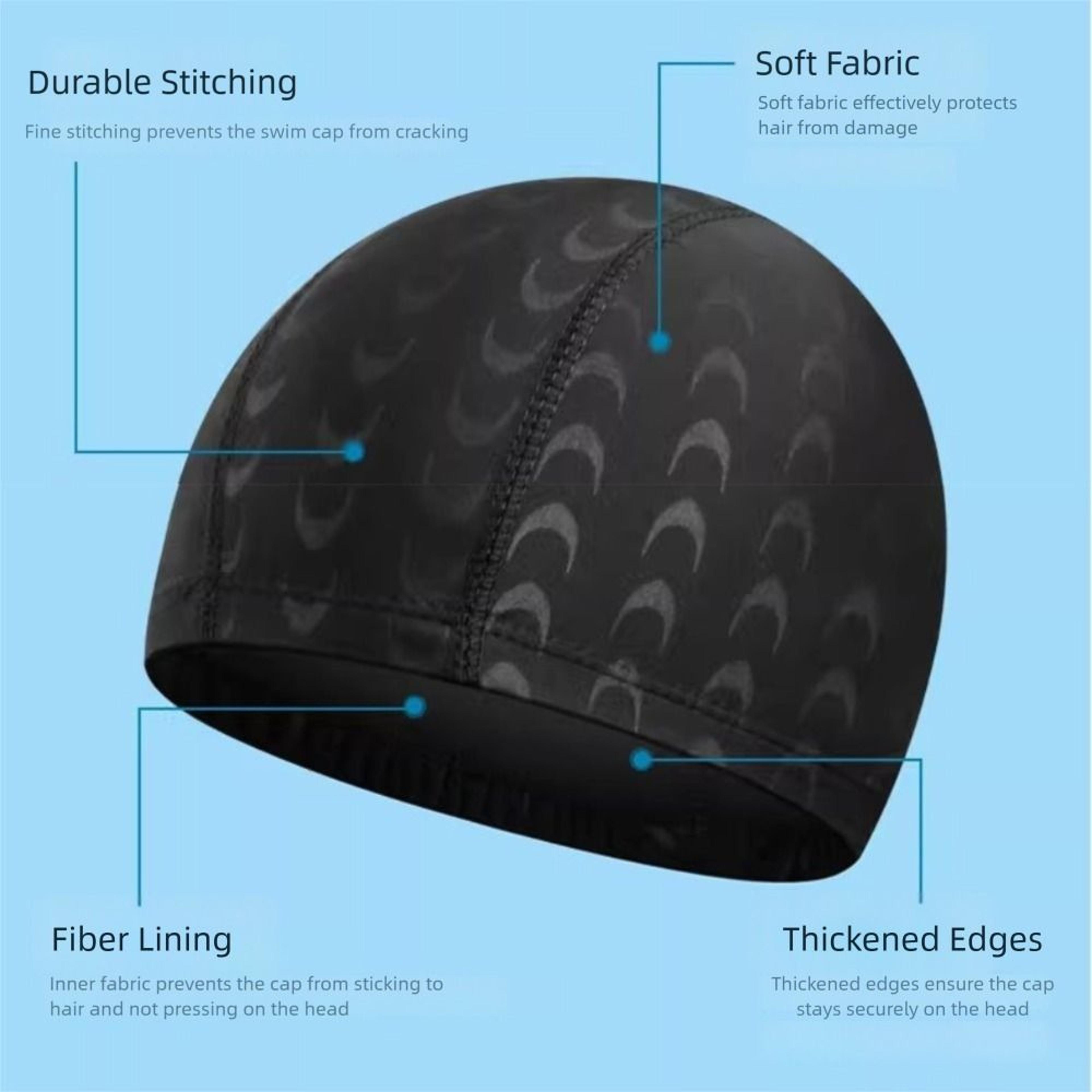 High Elastic Nylon Adult Swim Cap With Ear Protection 4