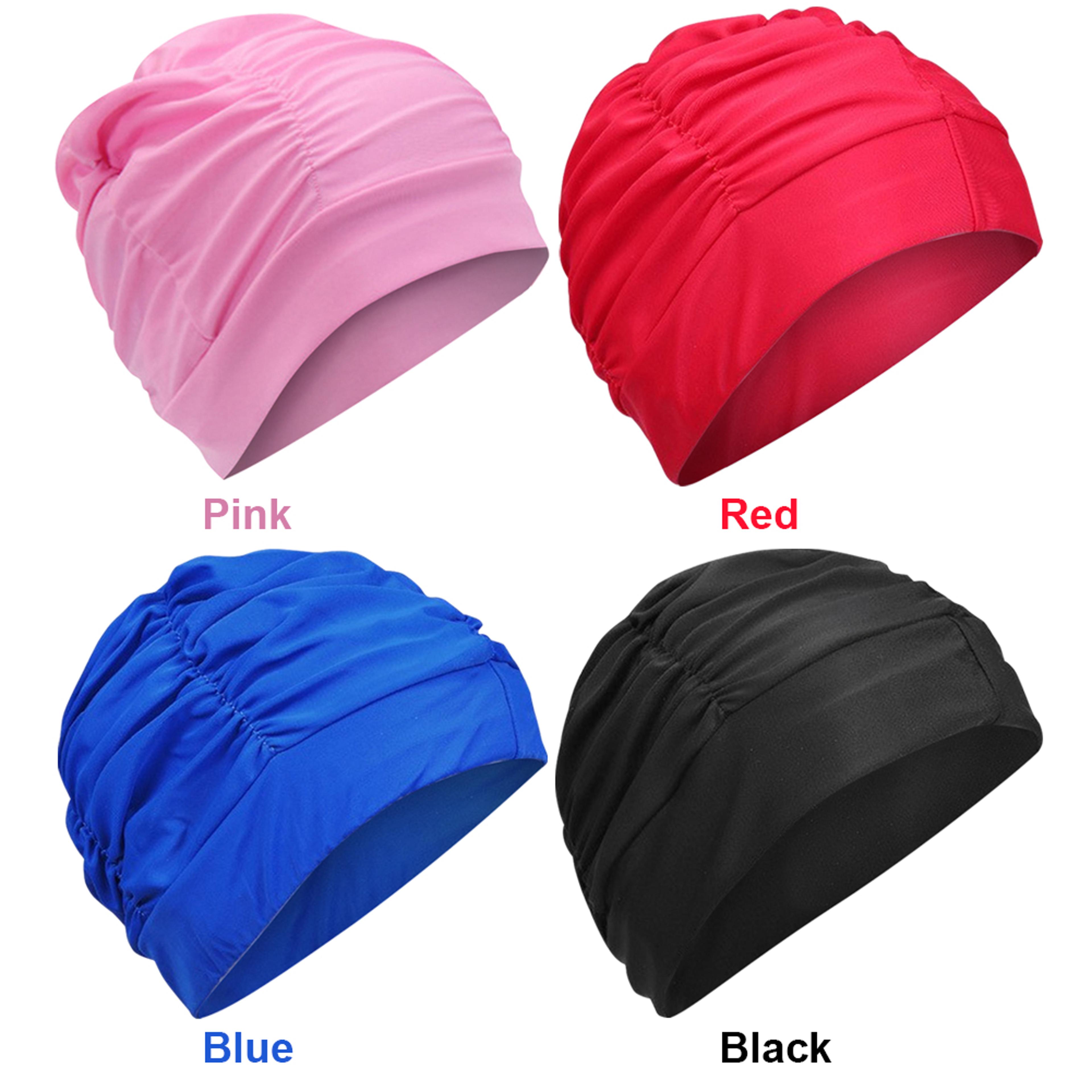 Womens Polyester Swim Cap For Long Hair With Ear Coverage 3