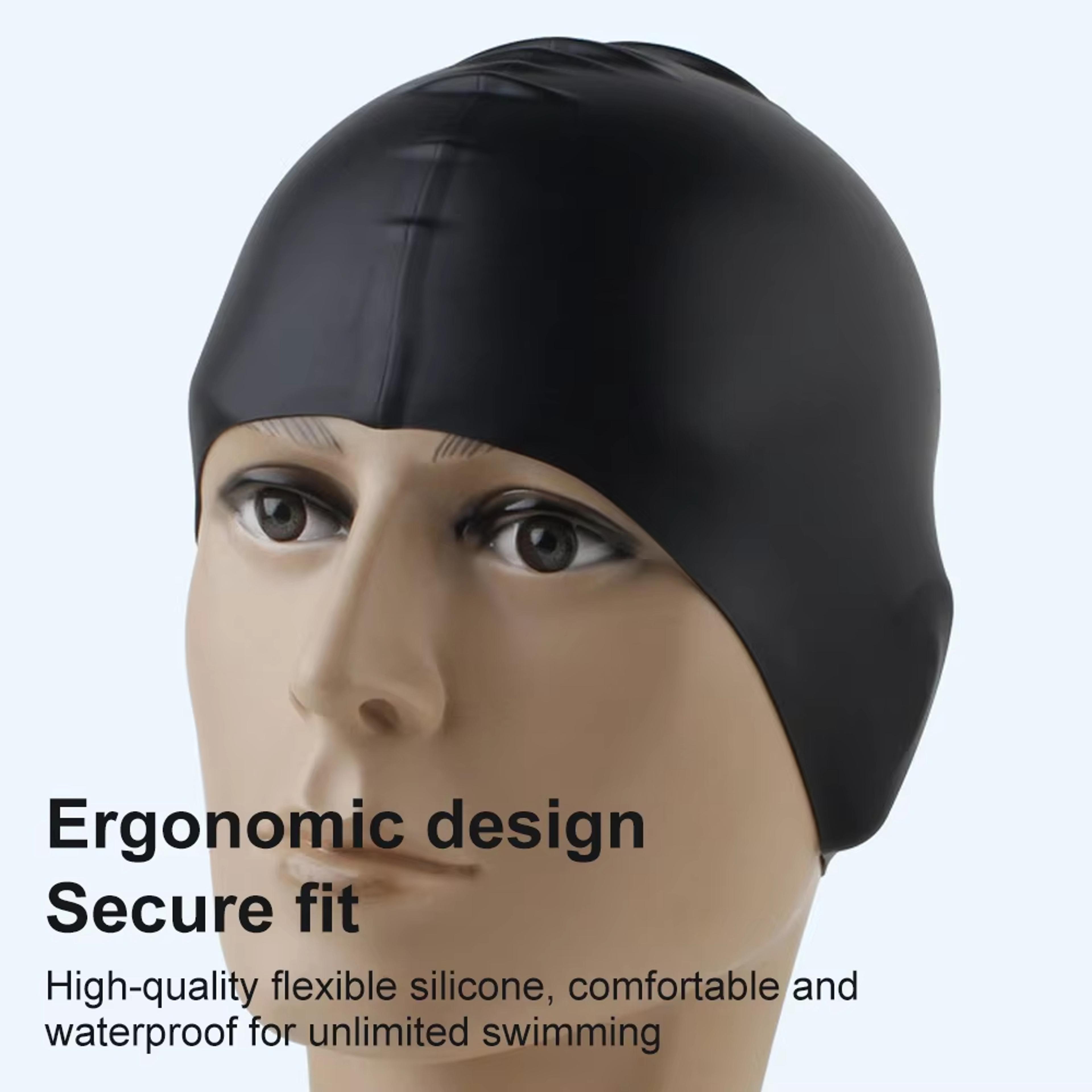 Extra Large Silicone Swim Cap For Long Hair Braids Locs And Curls 2