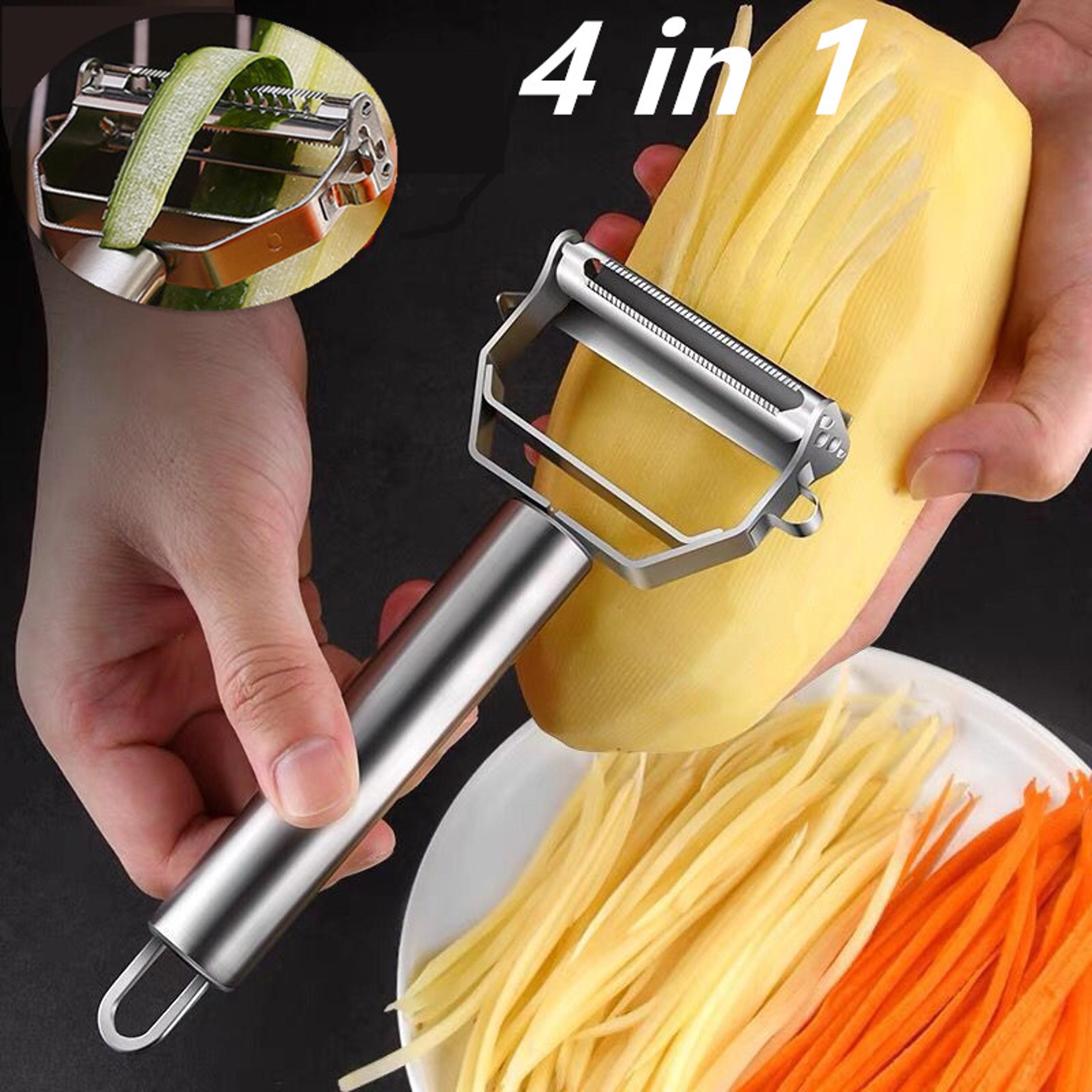 stainless steel multifunctional kitchen peeler: durable vegetable & fruit slicer