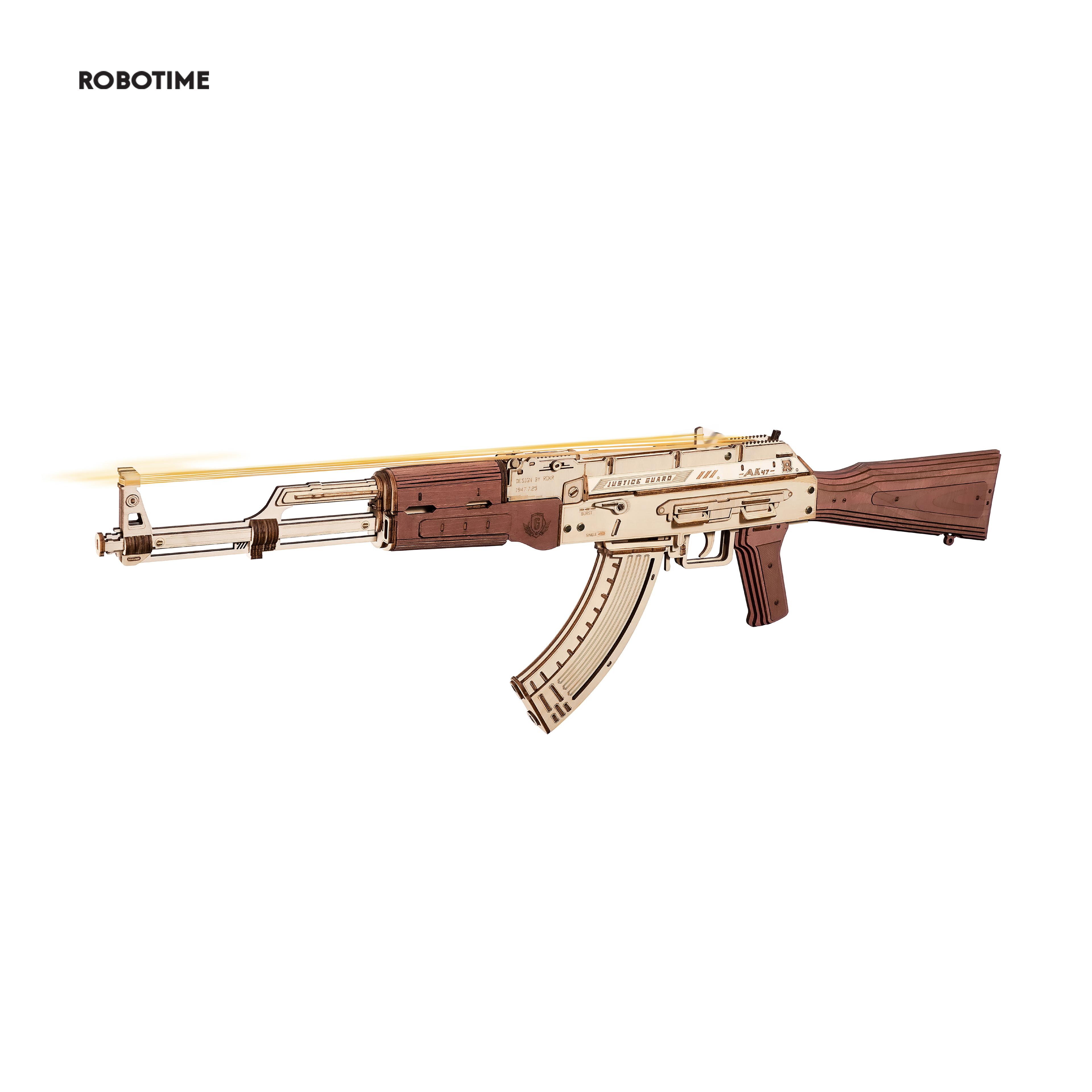 ak-47 3d wooden puzzle gun kit for adults & teens diy mechanical model