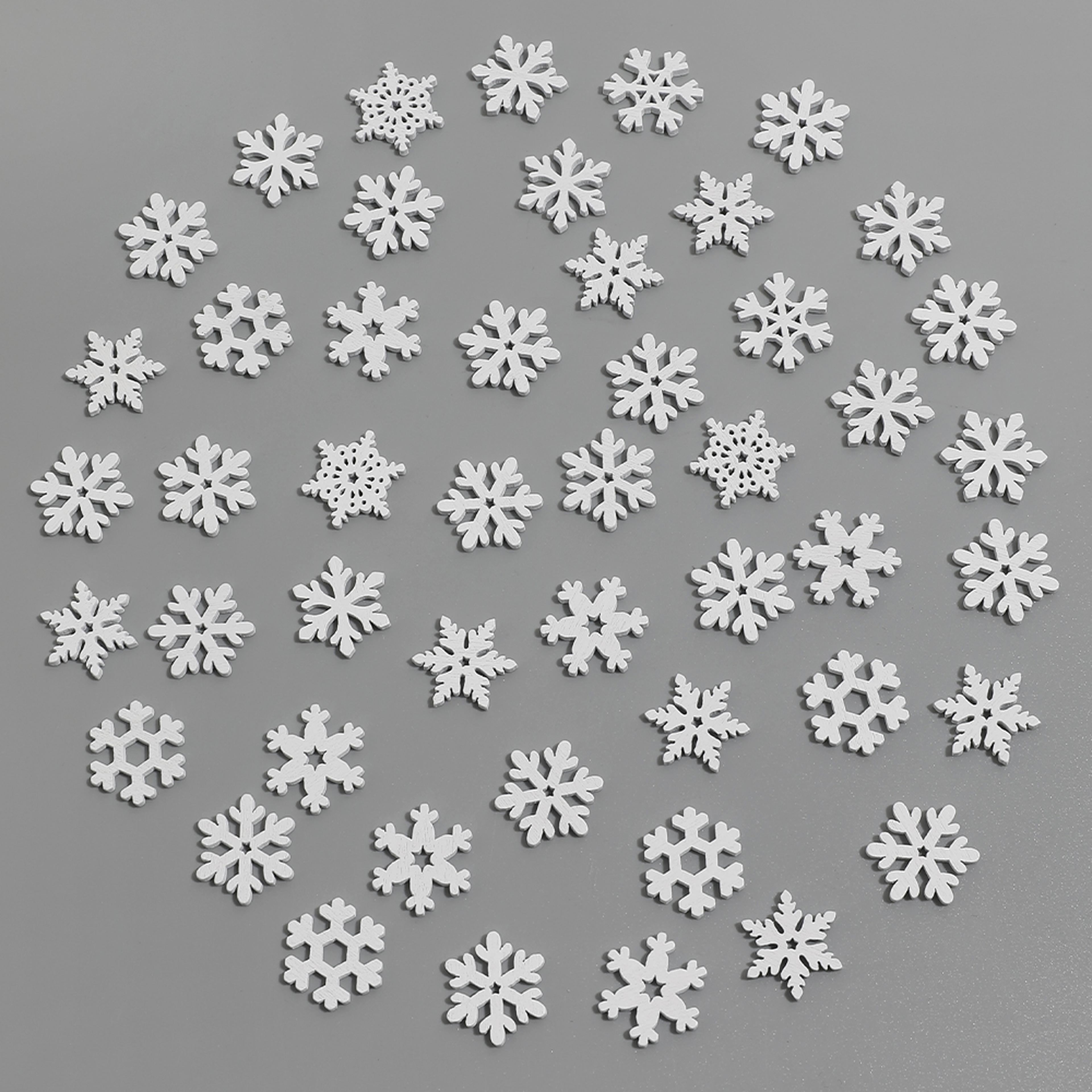 white wooden snowflake christmas tree ornaments for holiday decor and diy gifts
