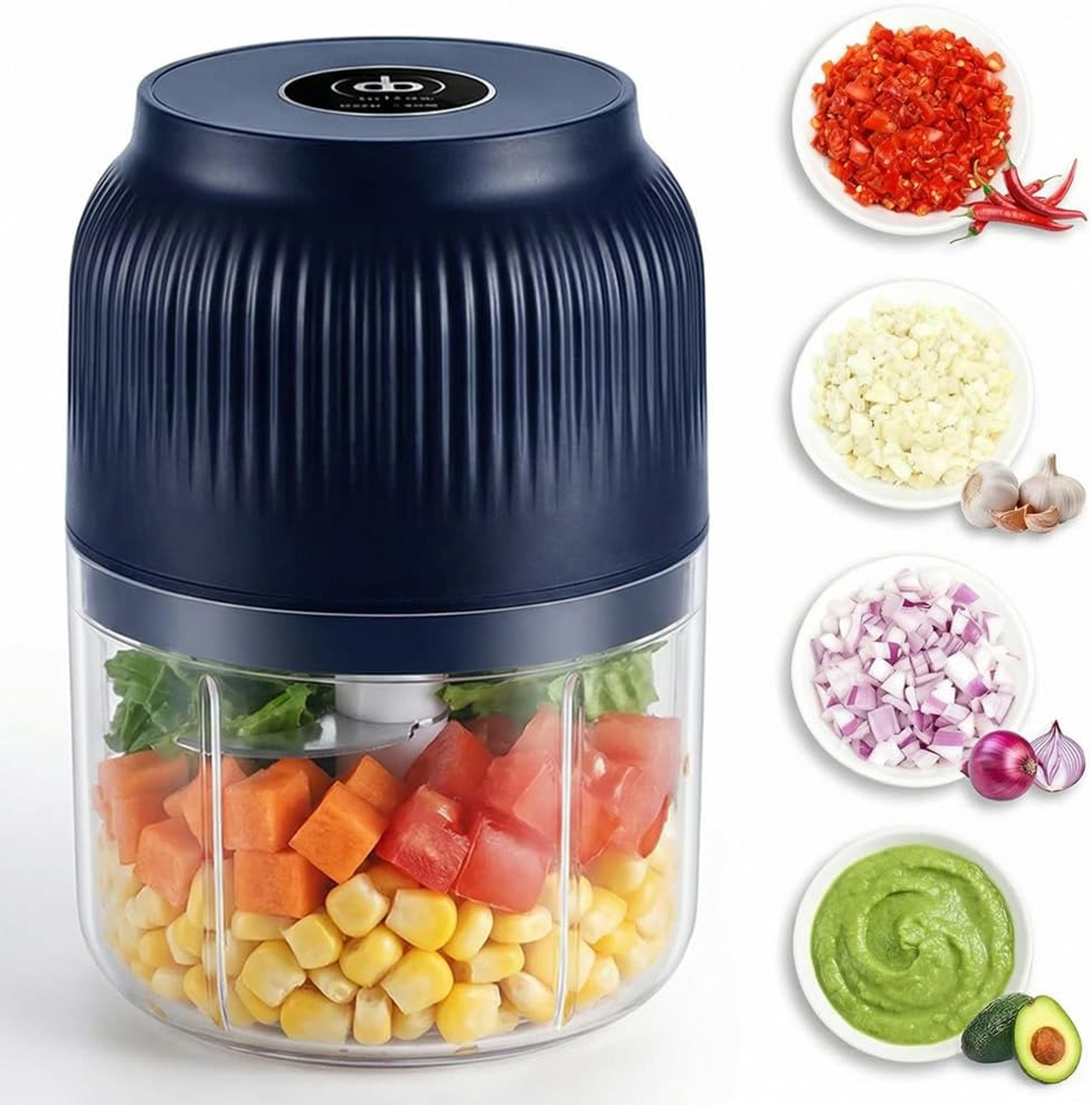 portable electric garlic chopper usb mini food processor for vegetables fruits & meat