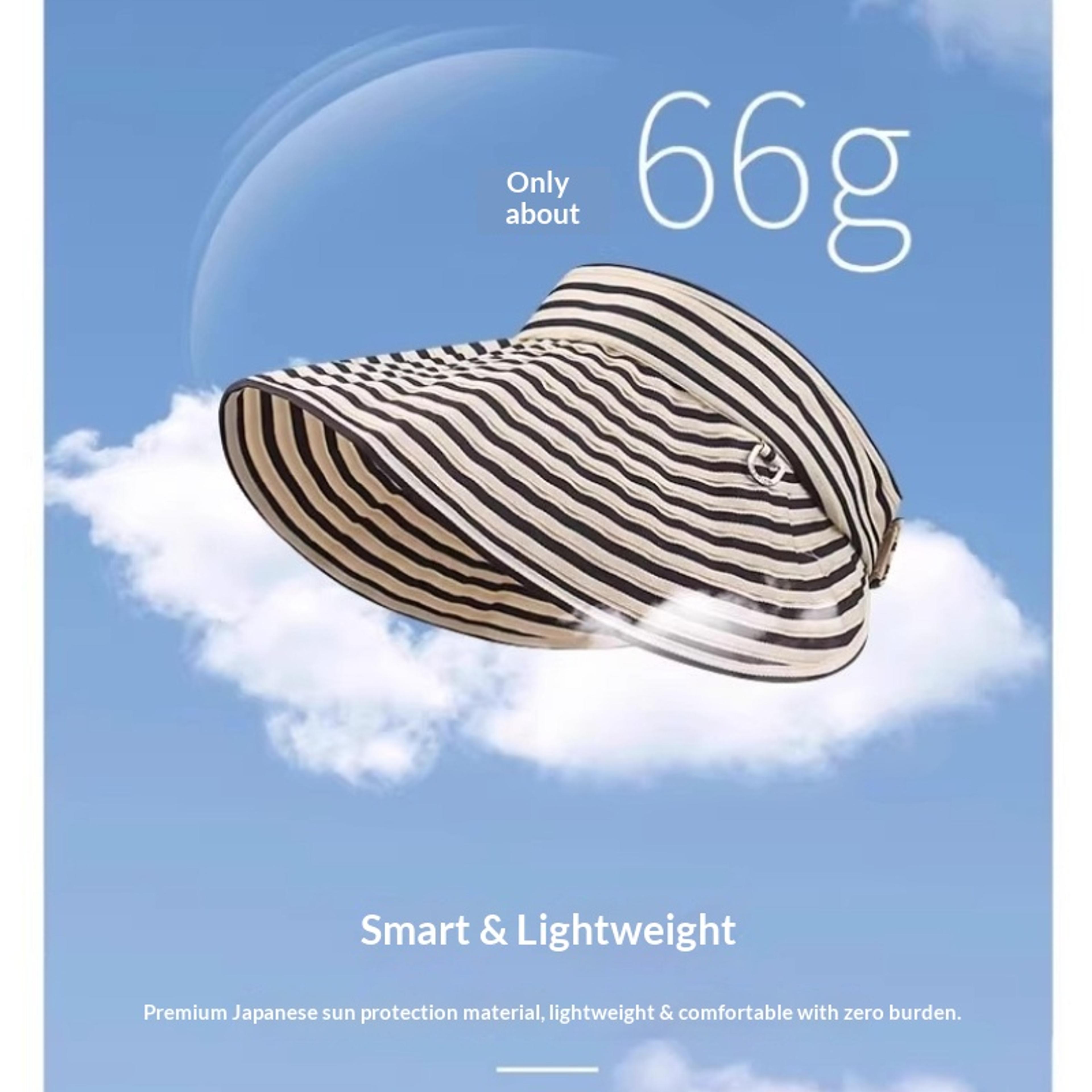 foldable wide brim sun visor hat for women with uv protection and striped headband