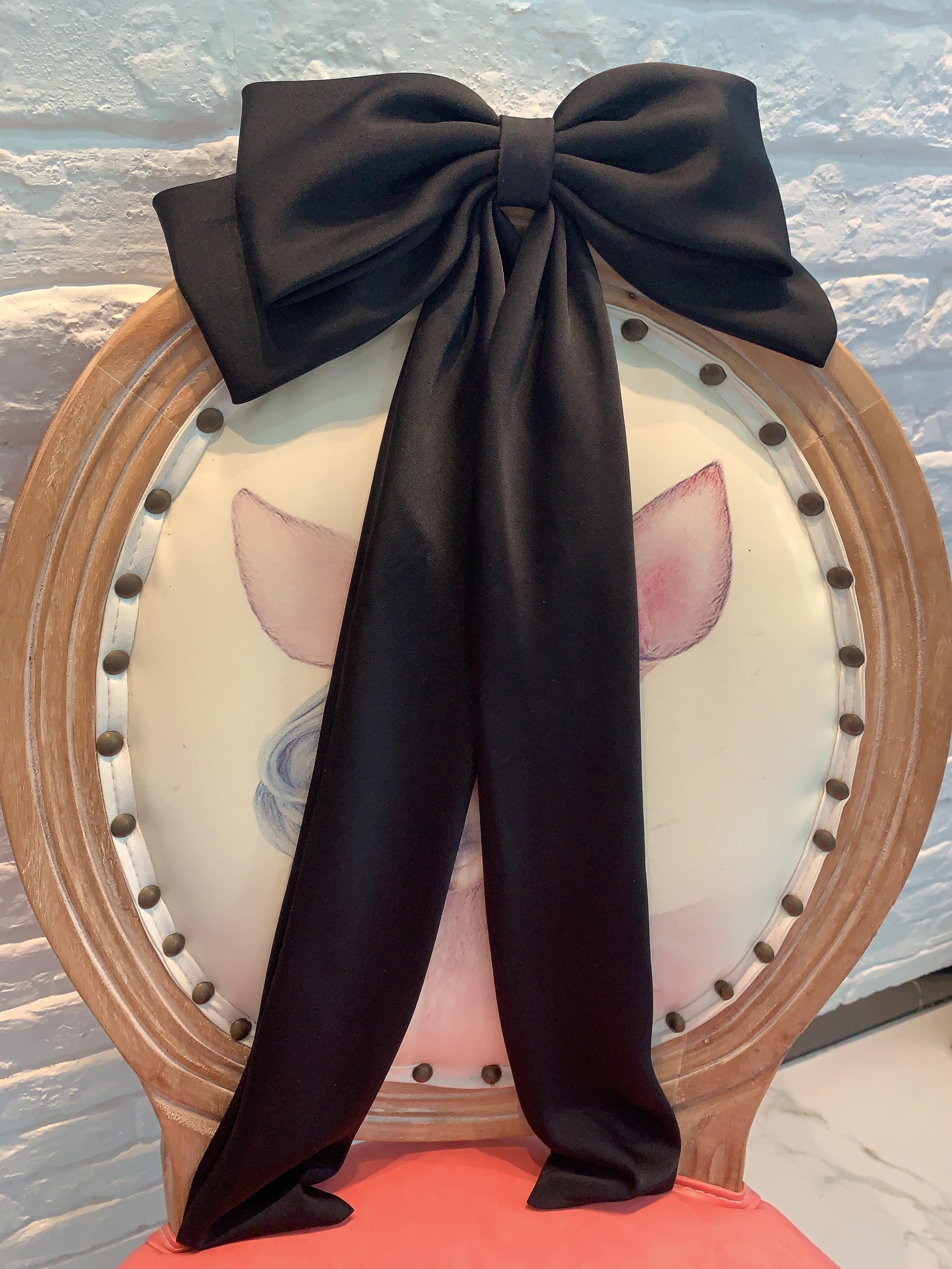 Elegant Satin Bow Hair Clip Style Bow Barrette For Ponytails  Half Up Hairstyles 4