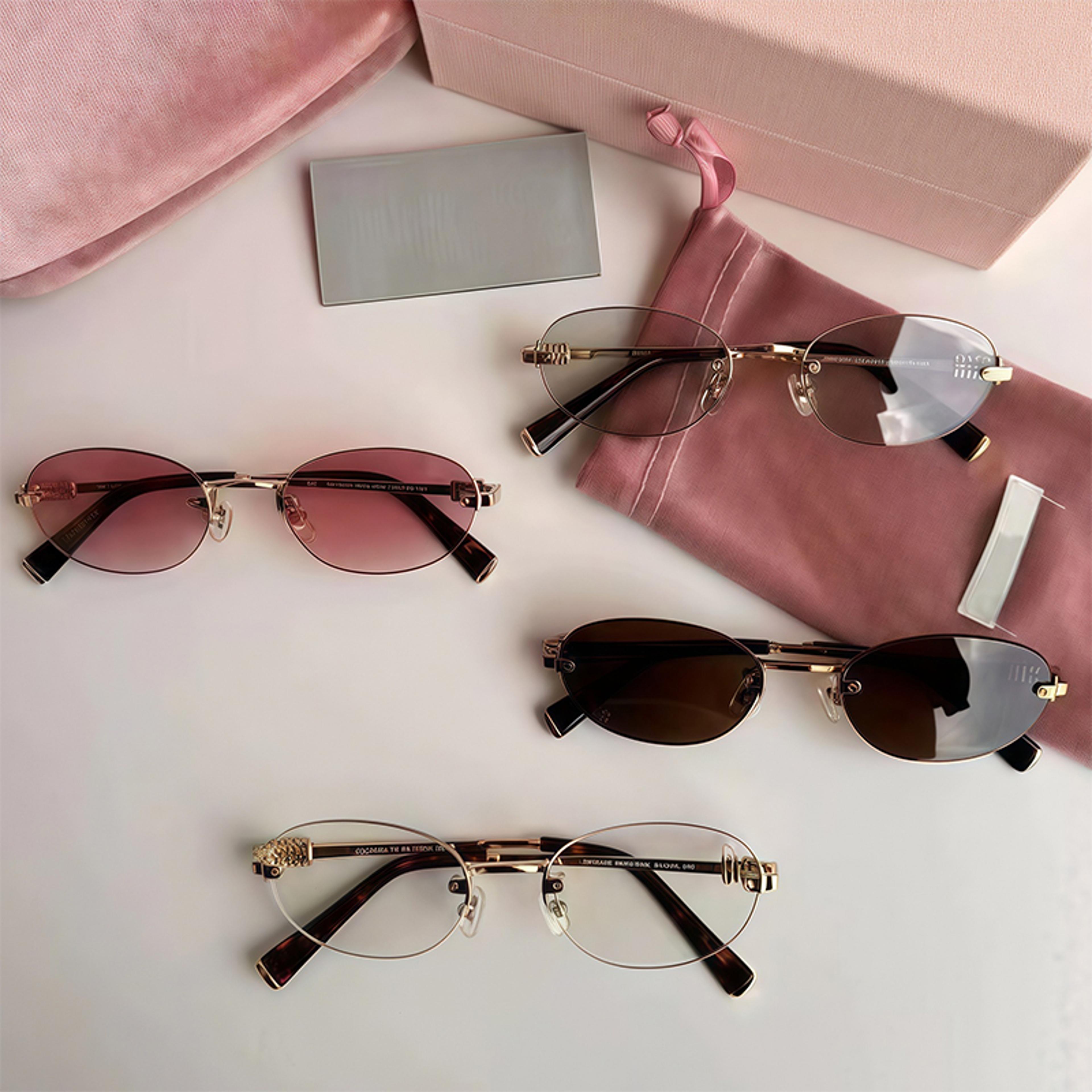 Luxe Rimless Sunglasses Oval Fashion Shades For Women  Men 1