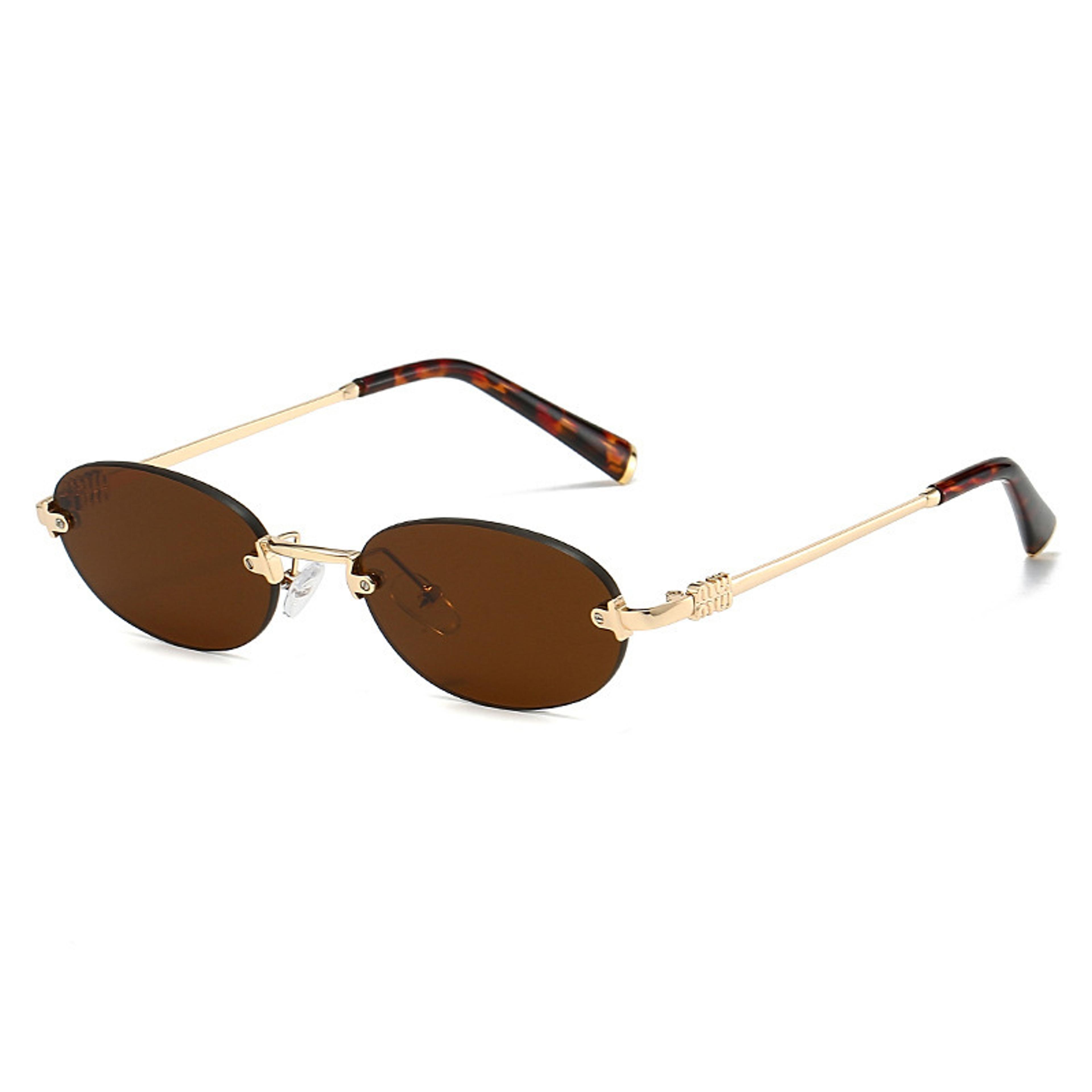 Luxe Rimless Sunglasses Oval Fashion Shades For Women  Men 7