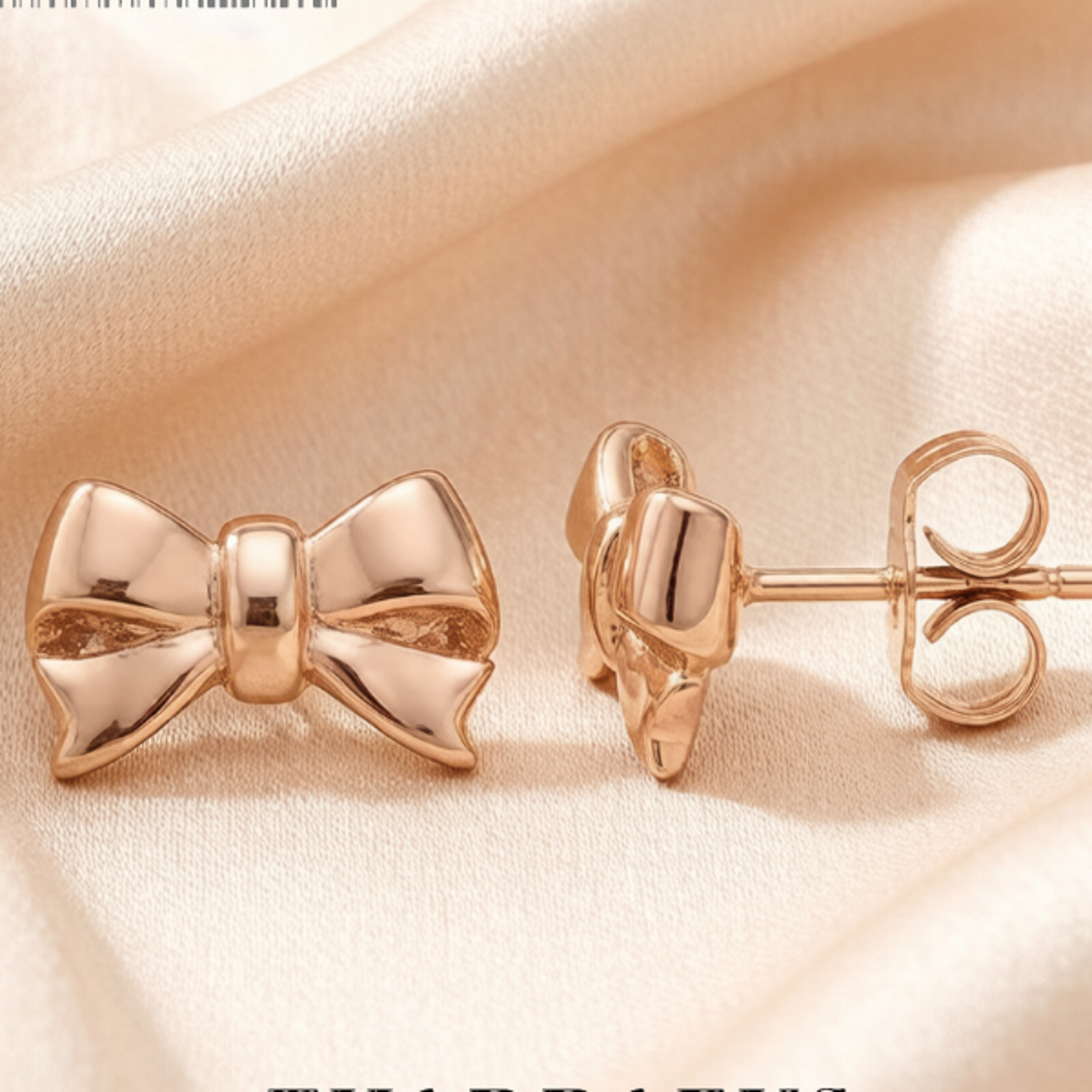 stud earrings bow style fine jewelry for women cute gift in sterling silver