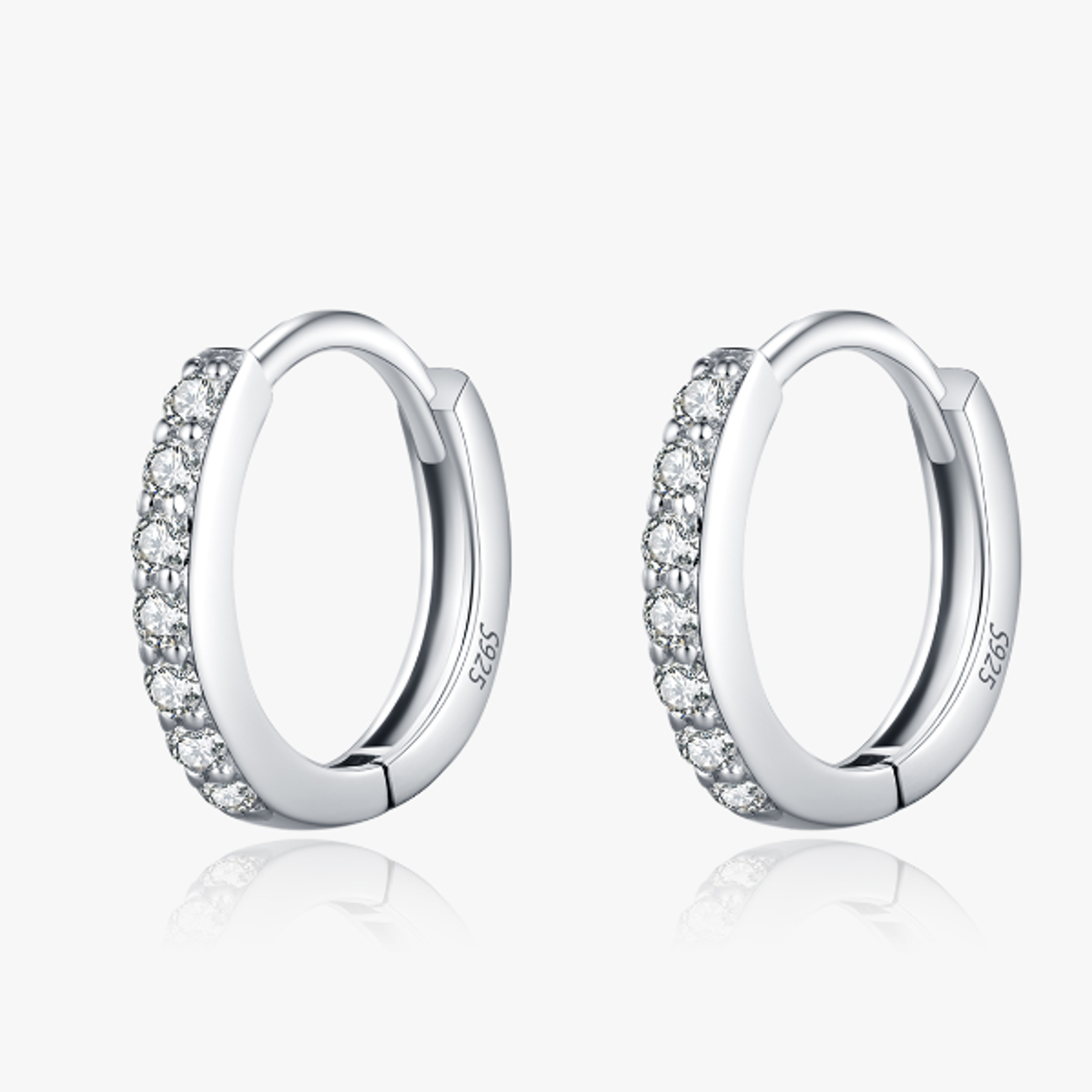 color moissanite hoop earrings in sterling silver for timeless everyday elegance