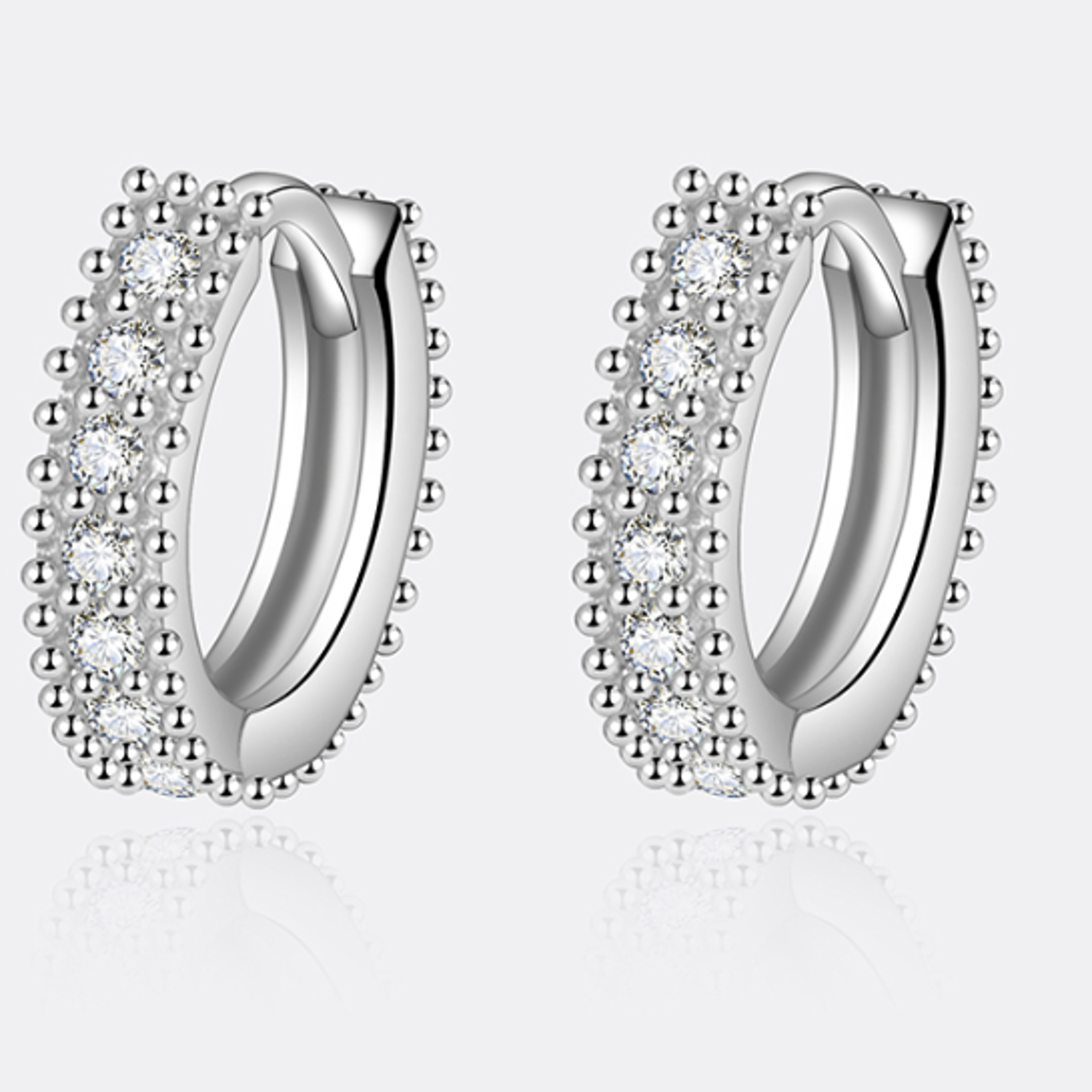 moissanite earrings in sterling silver elegant studs for weddings & everyday wear