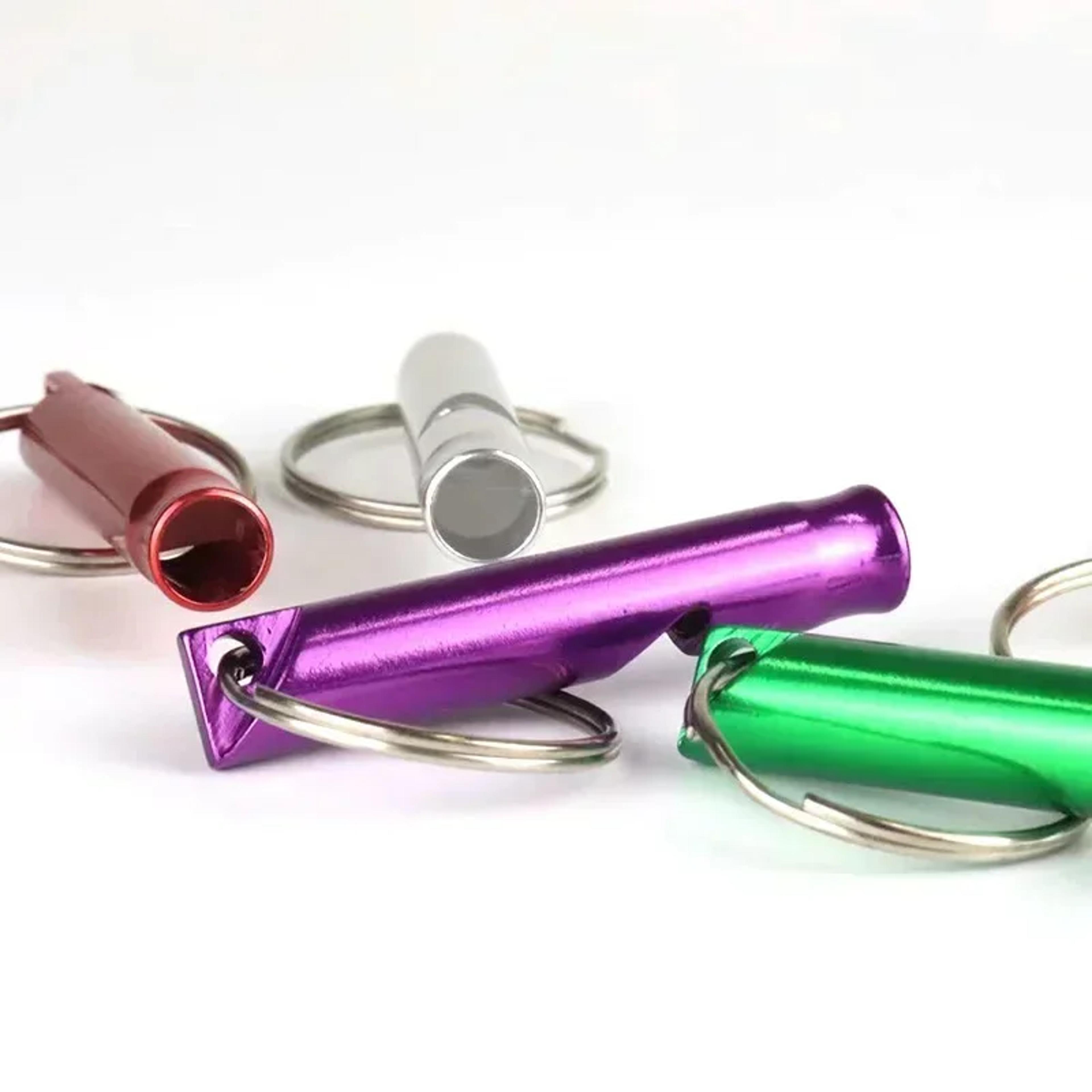 Portable Survival Whistle Aluminum Alloy Emergency Whistle Keychain For Camping Hiking  Training 2