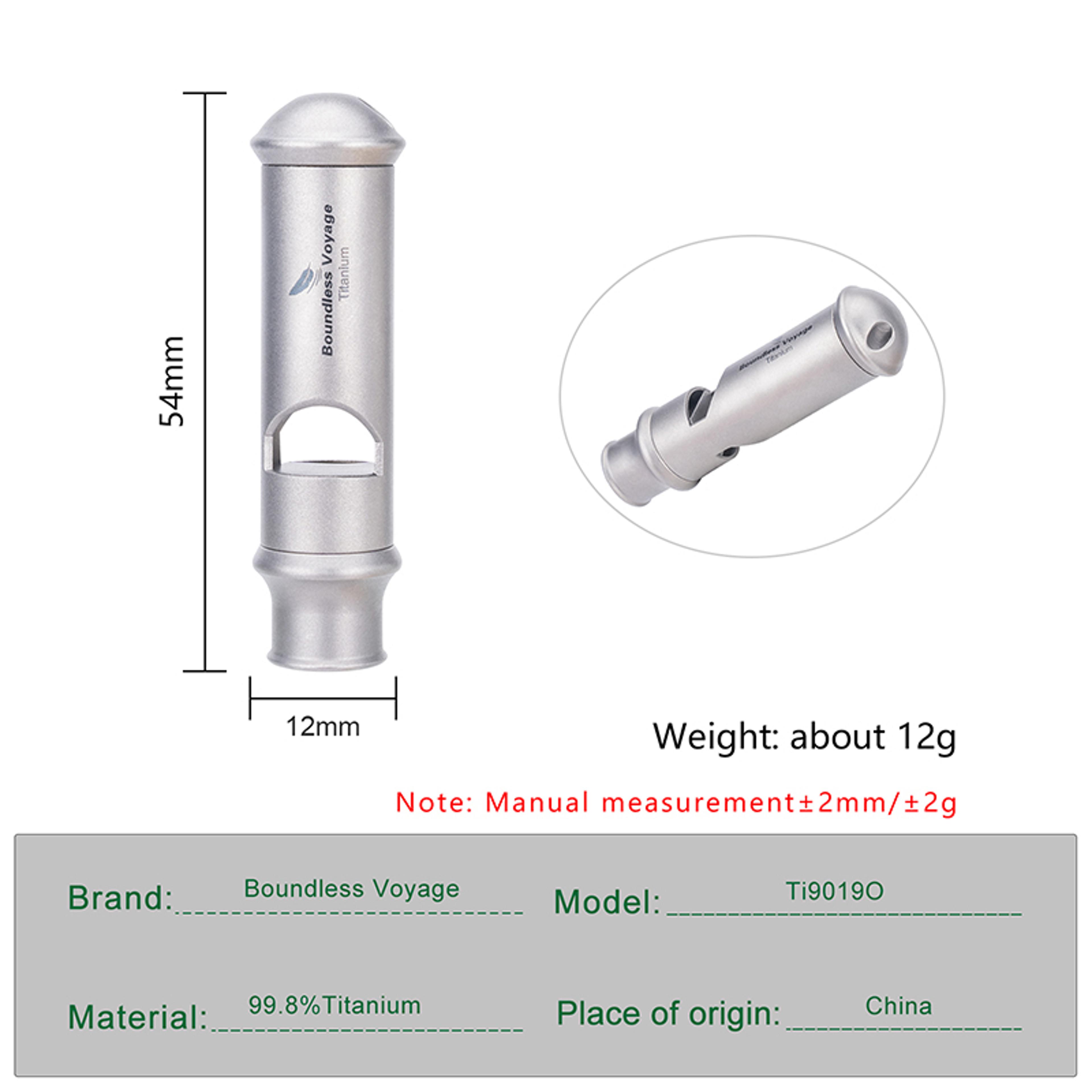 Boundless Voyage Titanium Survival Whistle For Camping Hiking  Emergency Safety 3