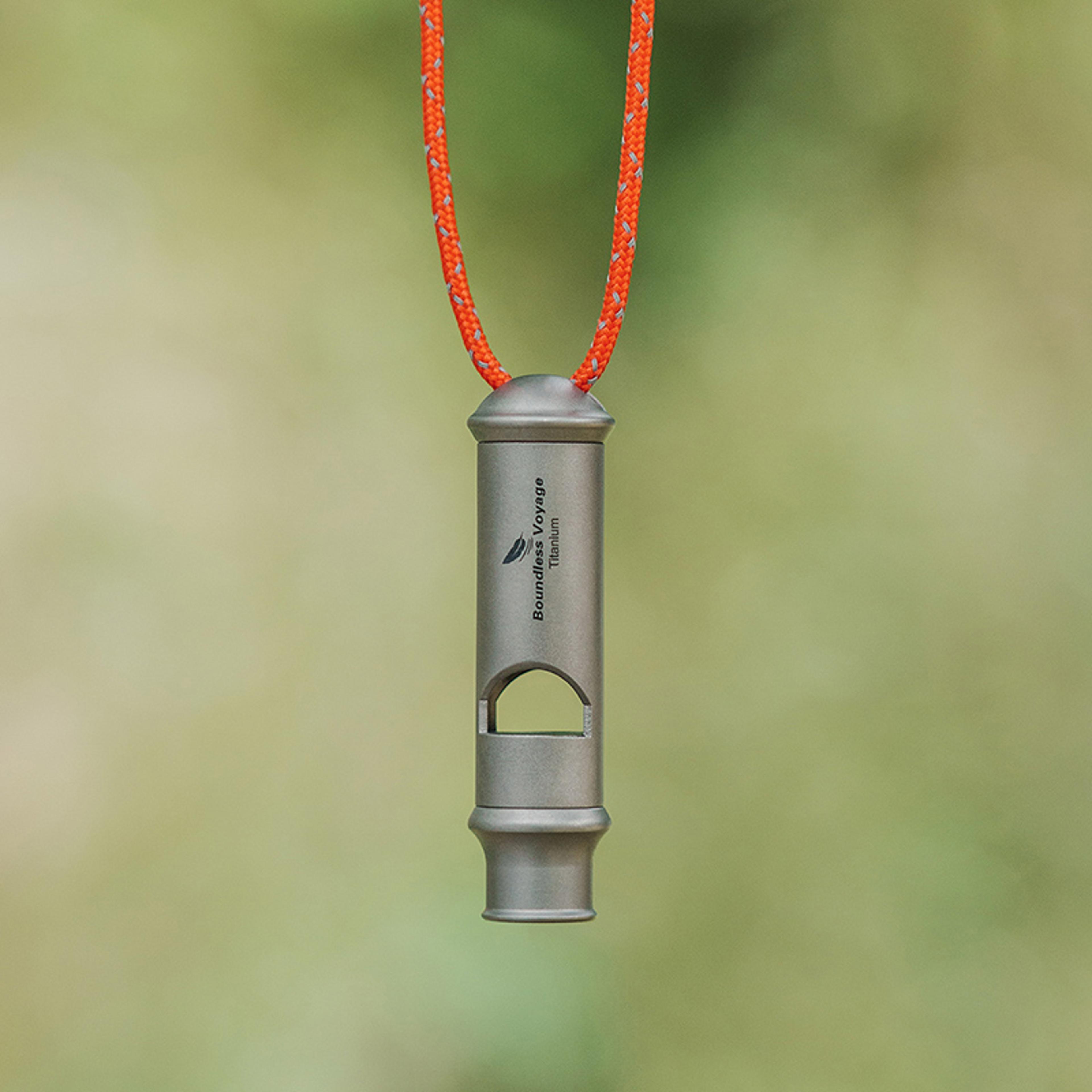 Boundless Voyage Titanium Survival Whistle For Camping Hiking  Emergency Safety 4