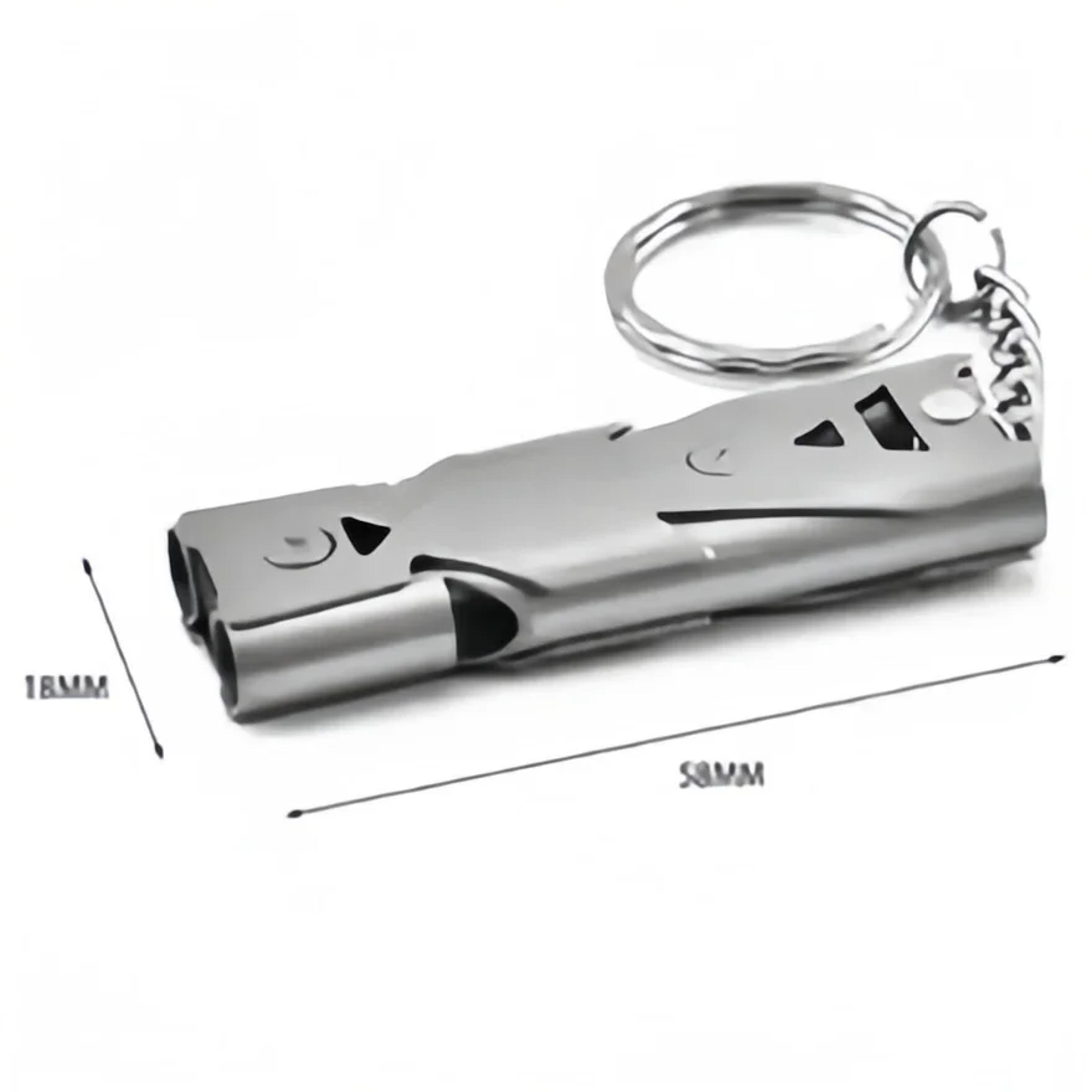 High Decibel Survival Whistle Keychain Double Tube Emergency Safety Whistle For Camping Hiking Outd 3