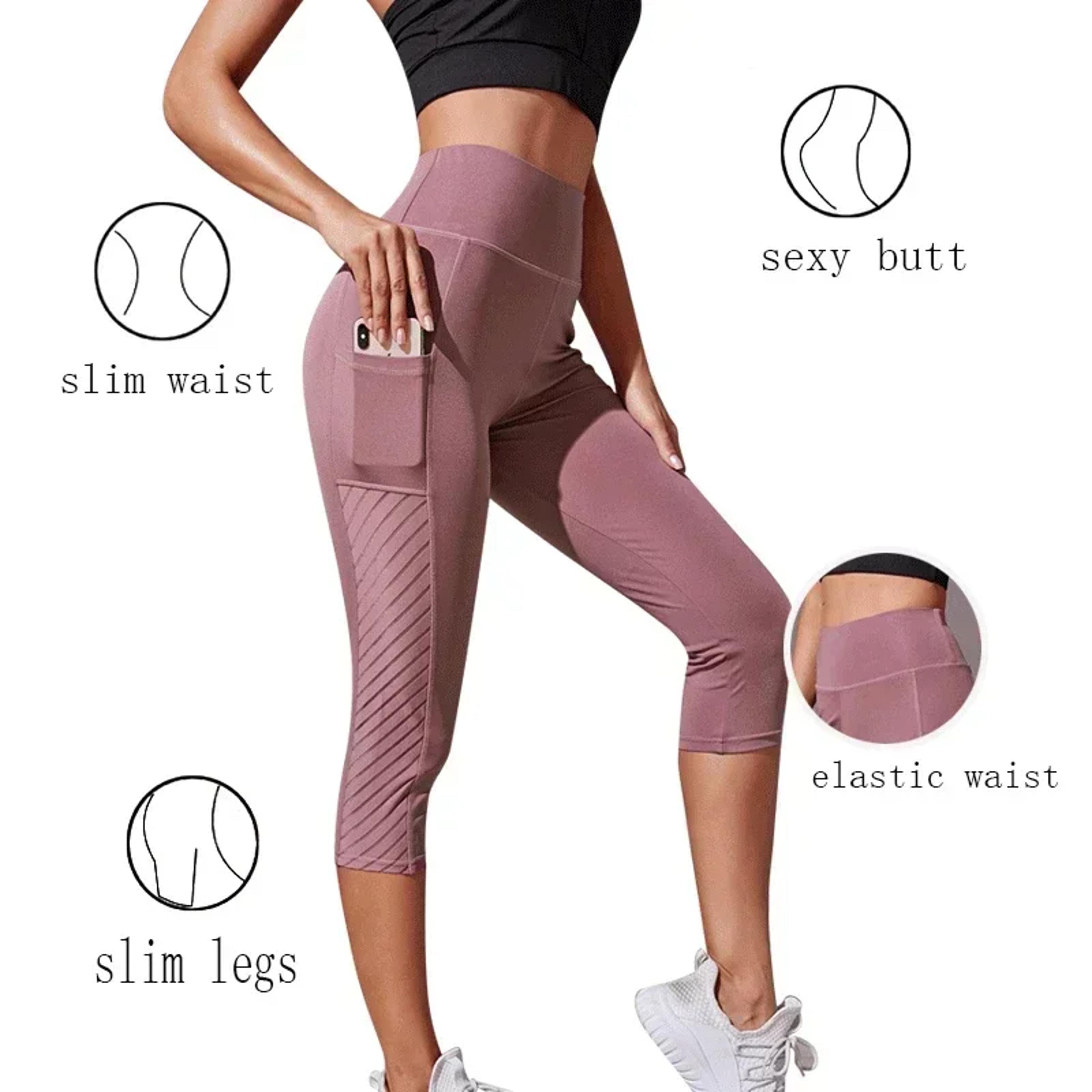 High Waisted Yoga Shorts With Pockets Quick Dry Workout Shorts For Women 1