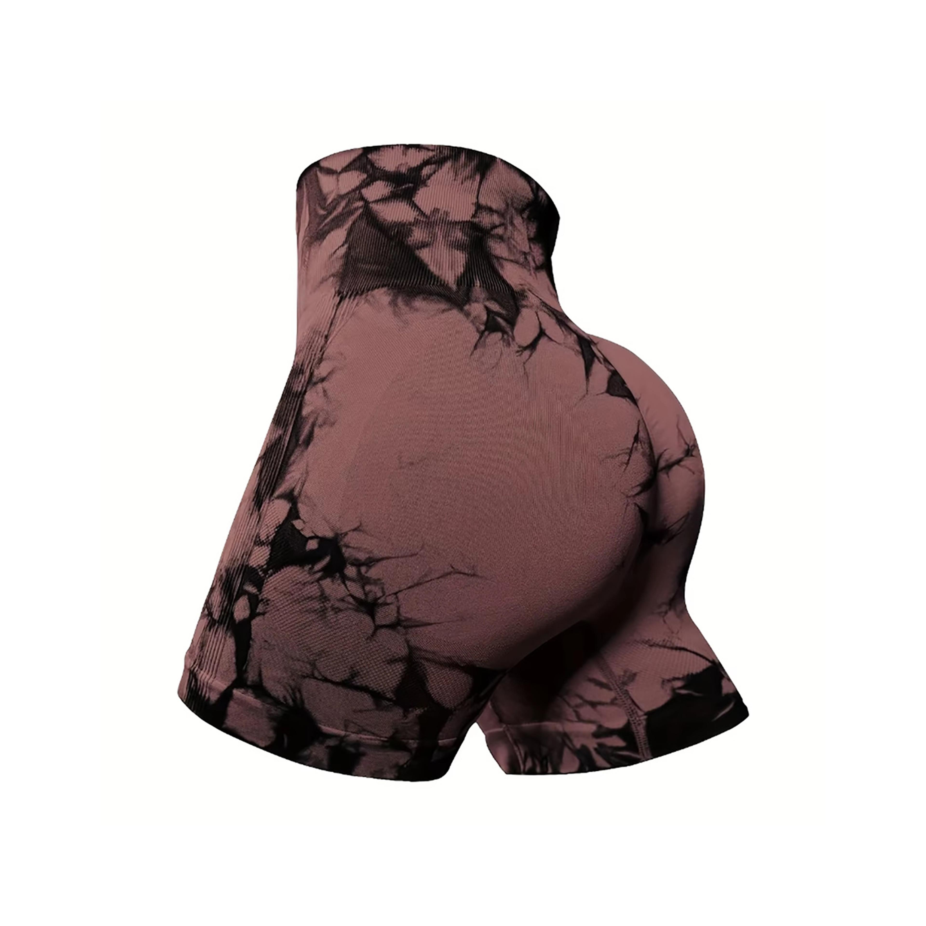 High Waisted Yoga Shorts Seamless Tie Dye Workout Shorts For Women 6
