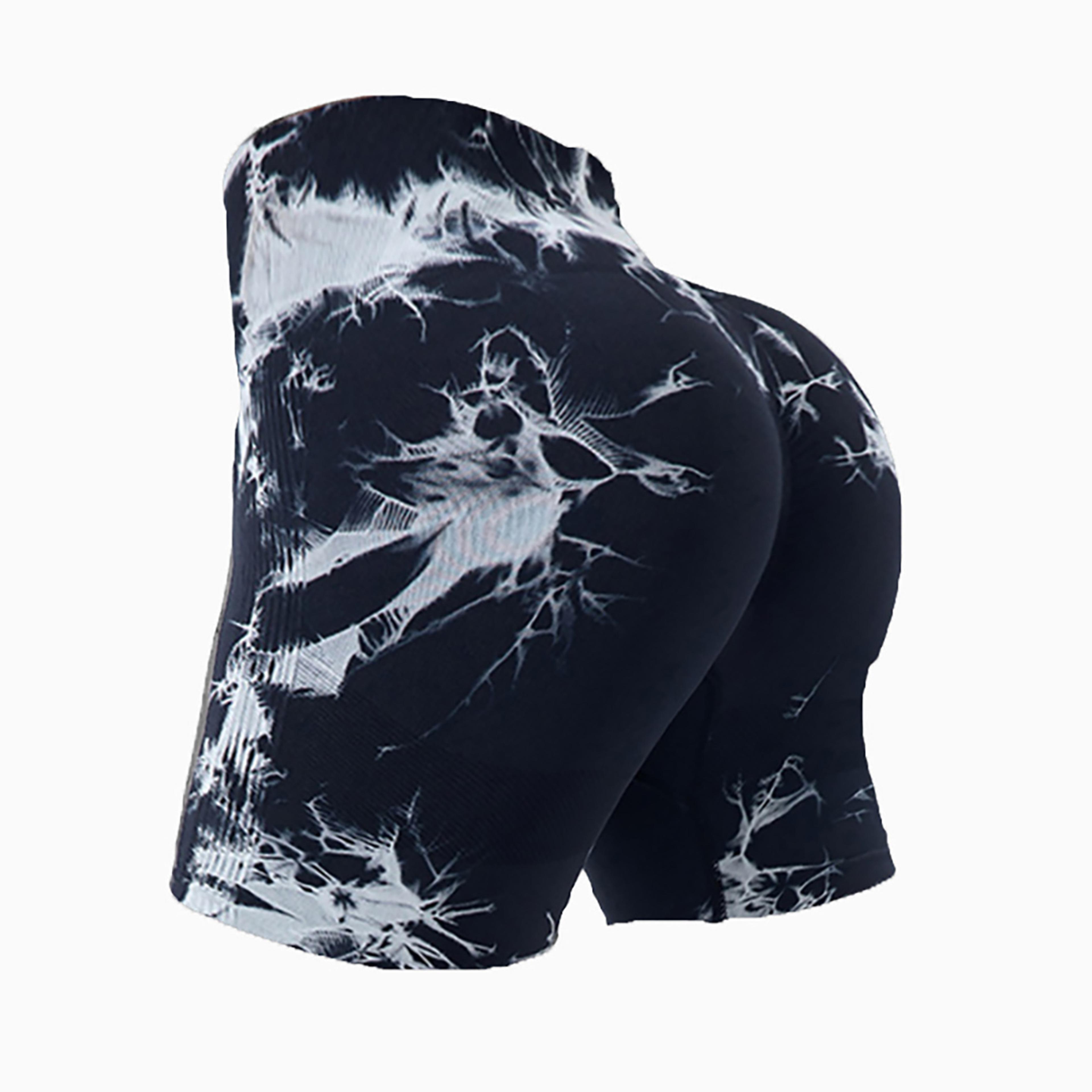 High Waisted Yoga Shorts Seamless Tie Dye Workout Shorts For Women 5