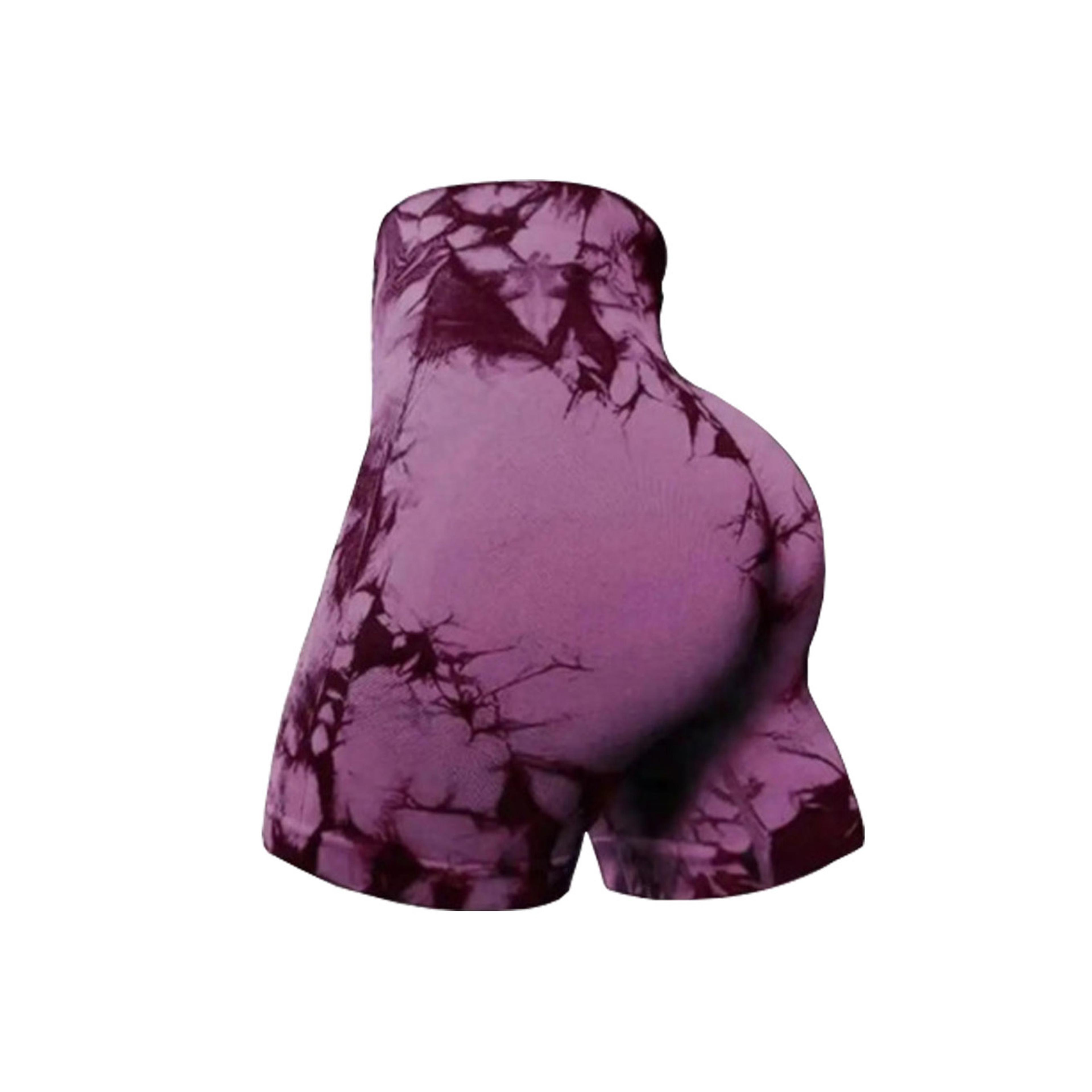 High Waisted Yoga Shorts Seamless Tie Dye Workout Shorts For Women 11