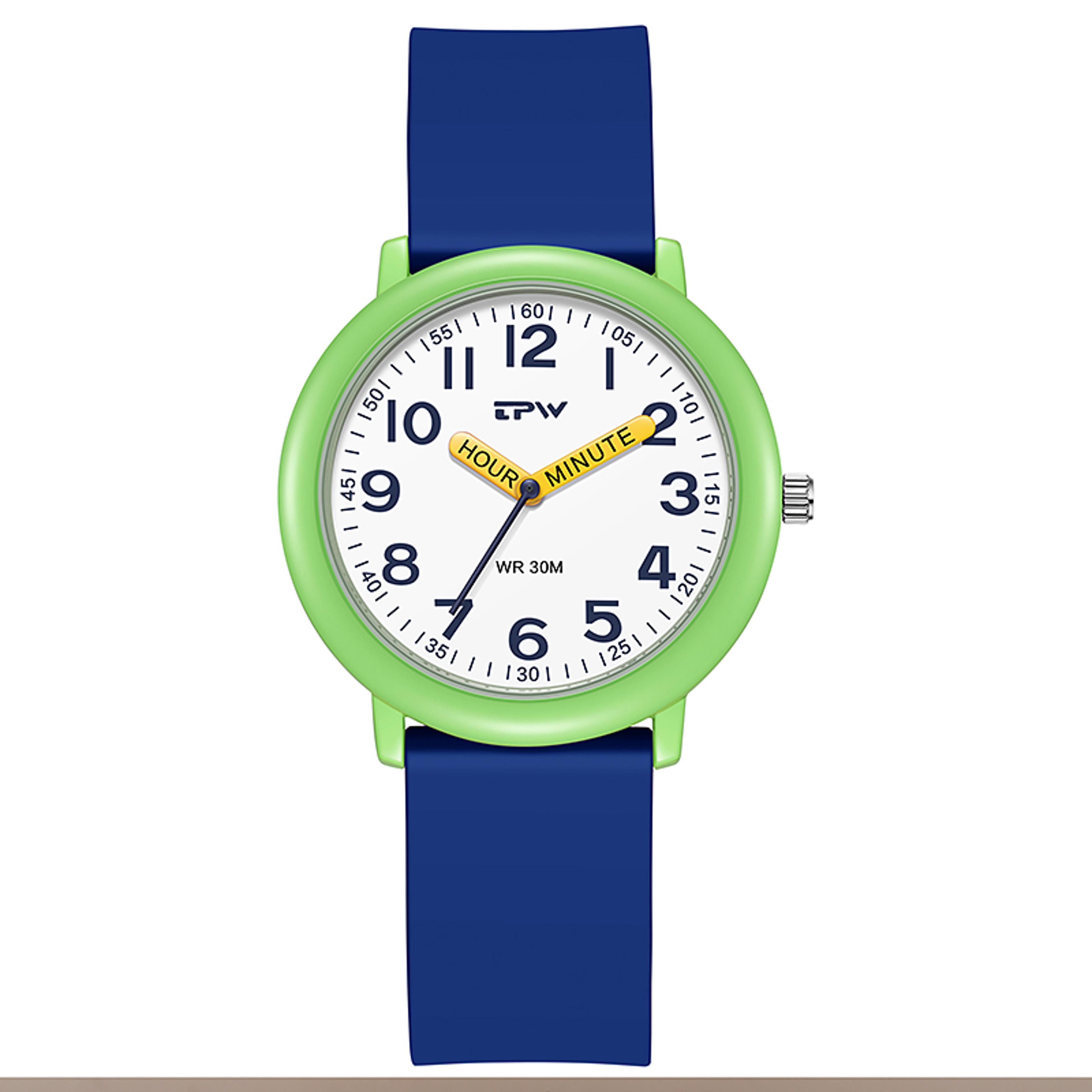 Kids Learning Watch With Colorful Dial Rubber Strap Watch  Luminous Hands For Girls 6