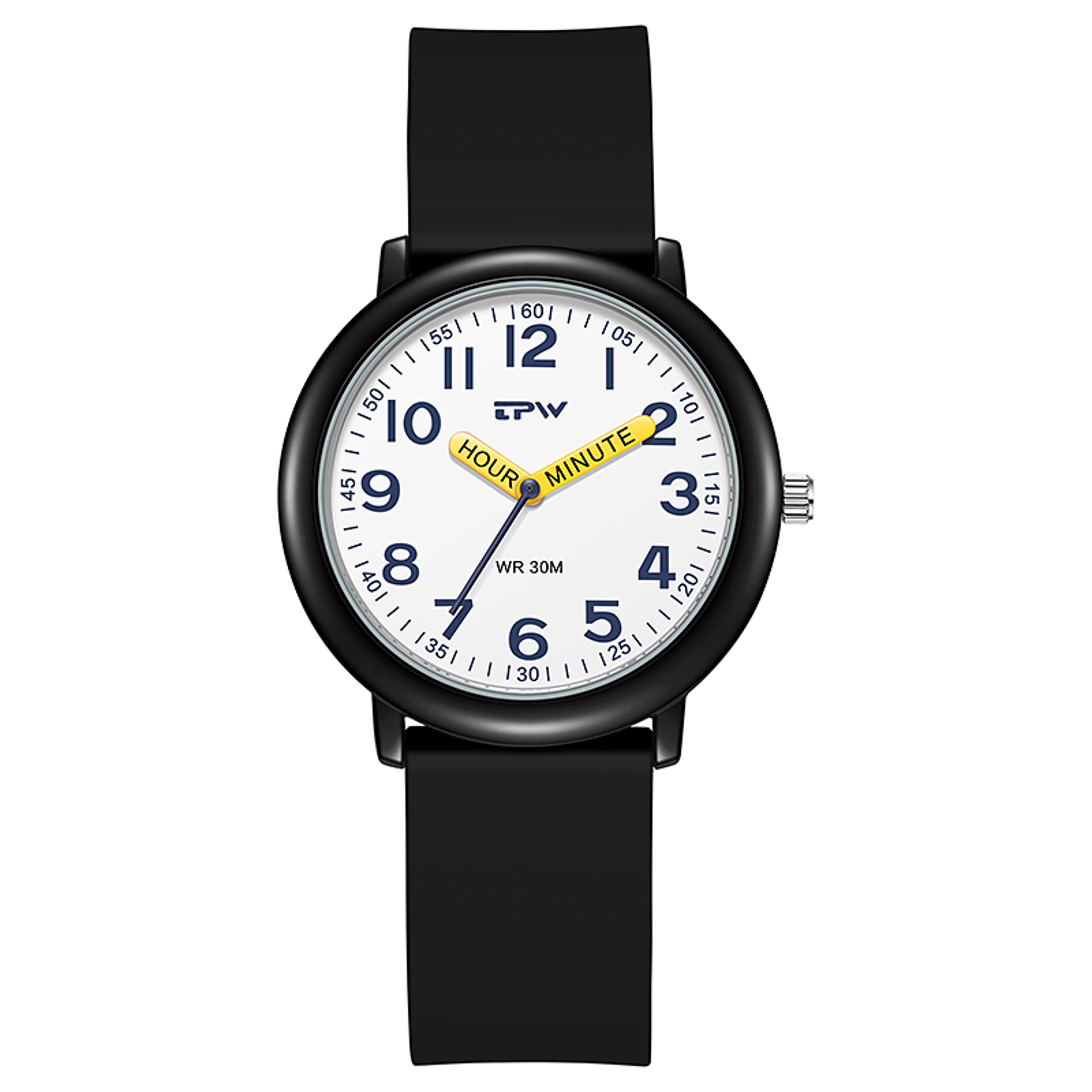 Kids Learning Watch With Colorful Dial Rubber Strap Watch  Luminous Hands For Girls 7