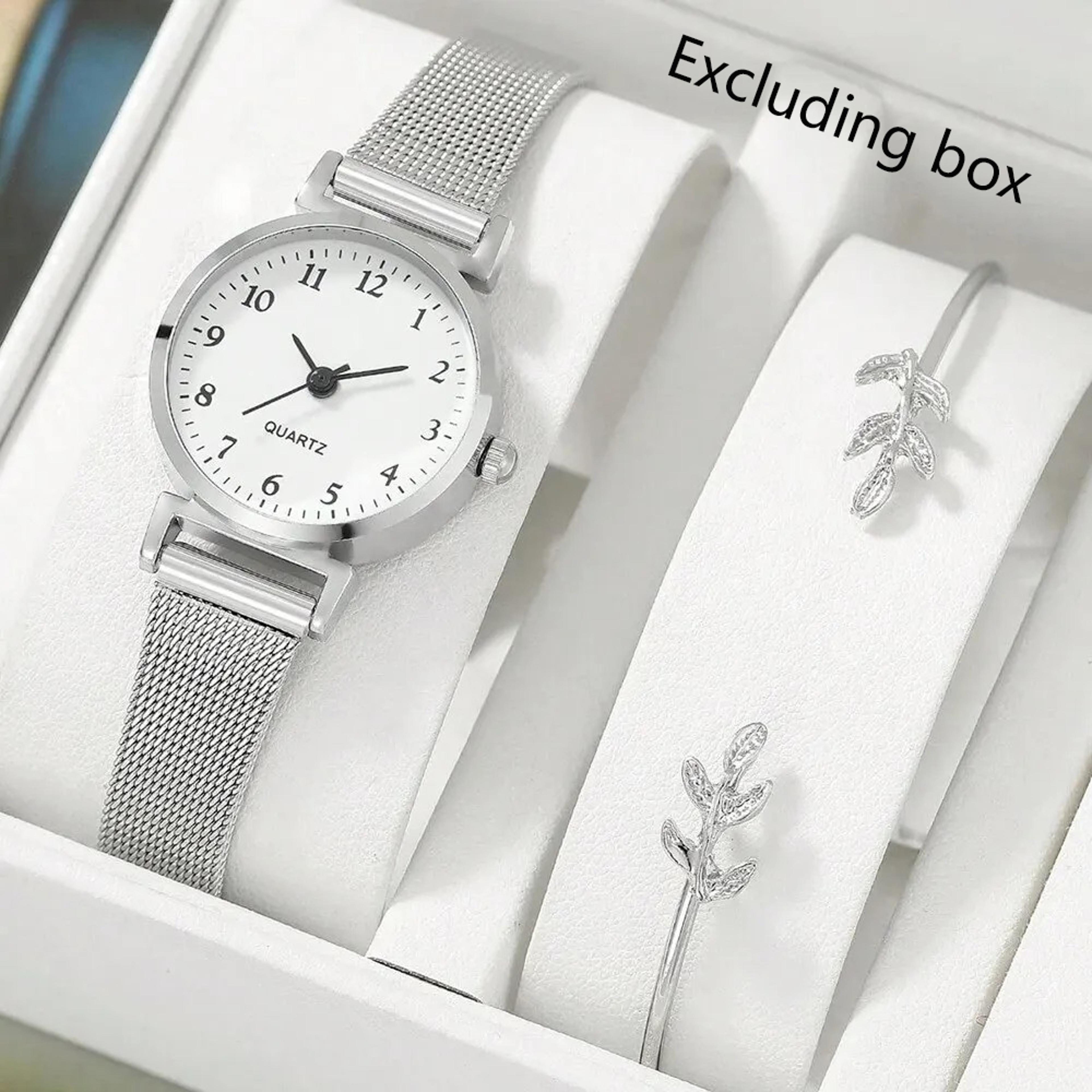 Elegant Womens Watch Set With Matching Bracelet Minimalist Quartz Watch Gift For Everyday Style 1