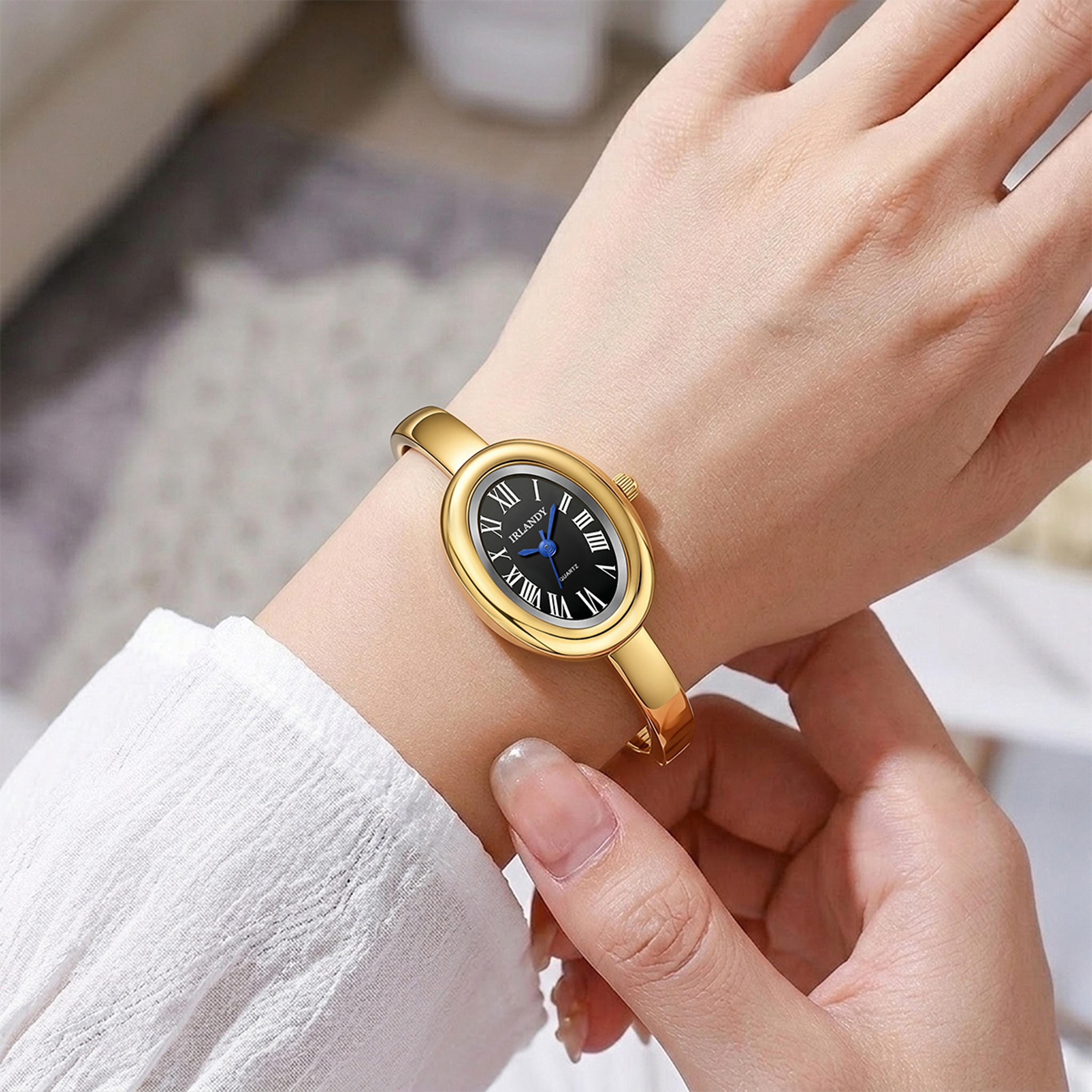 Elegant Womens Bracelet Watch With Roman Dial Quartz Watch Fashion Bangle Wristwatch For Women 1