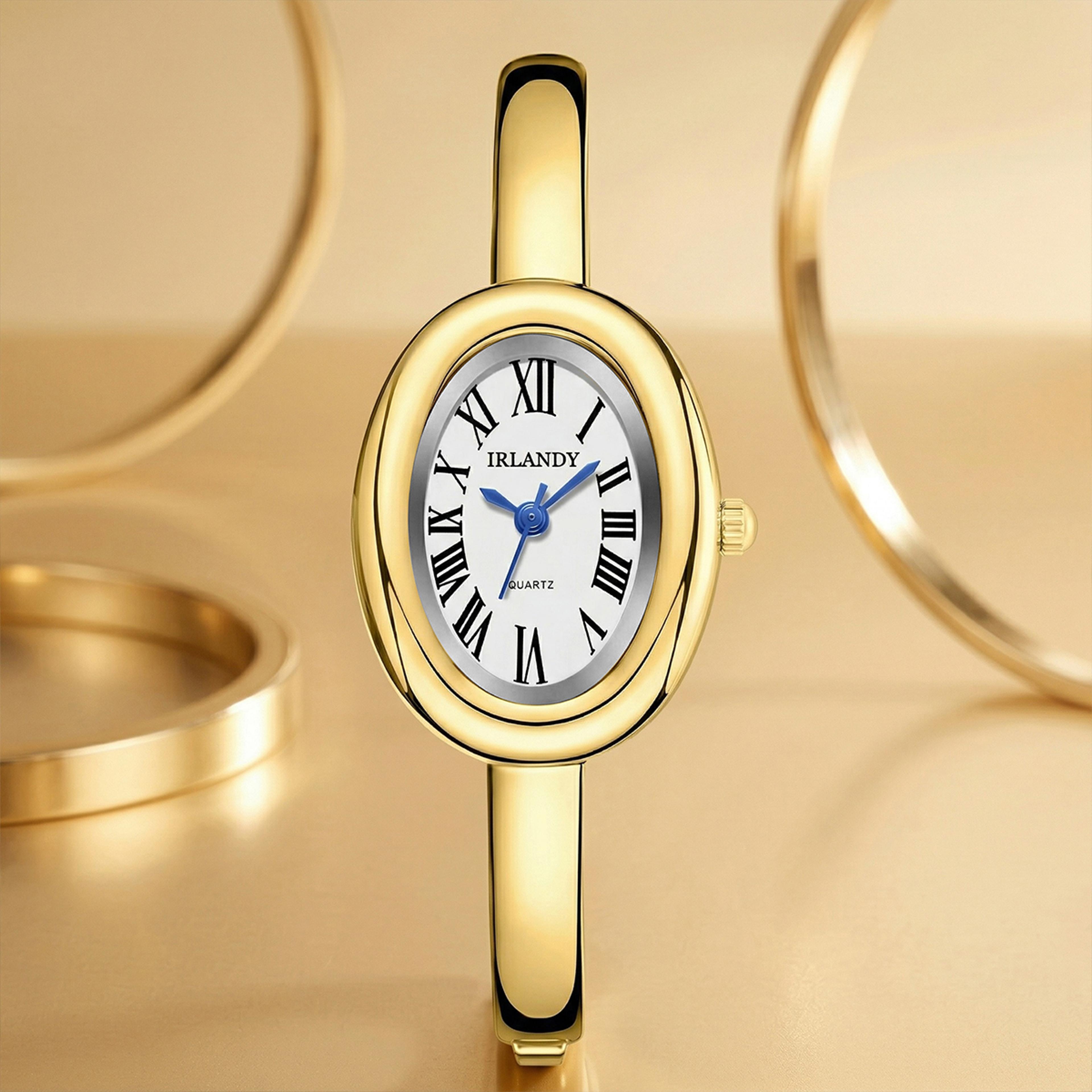 Elegant Womens Bracelet Watch With Roman Dial Quartz Watch Fashion Bangle Wristwatch For Women 2