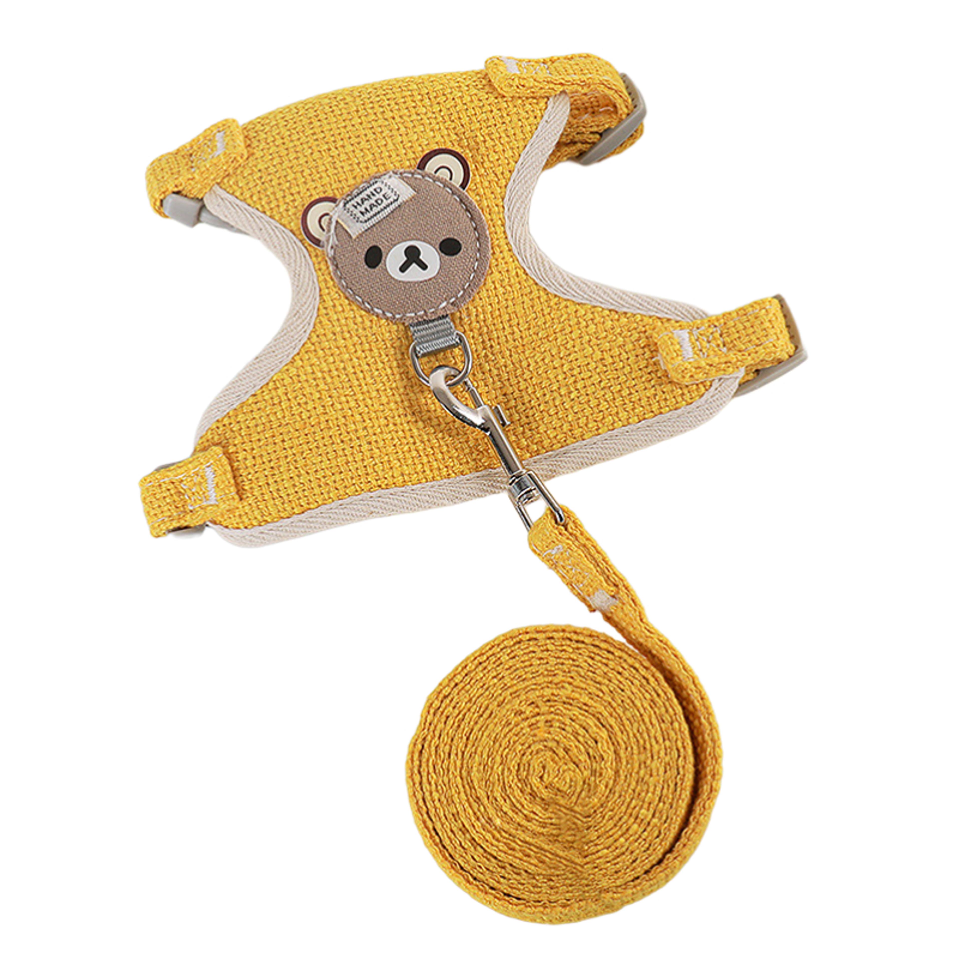 Breathable Pet Harness With Leash Adjustable Cat  Dog Vest For Small Pets 5