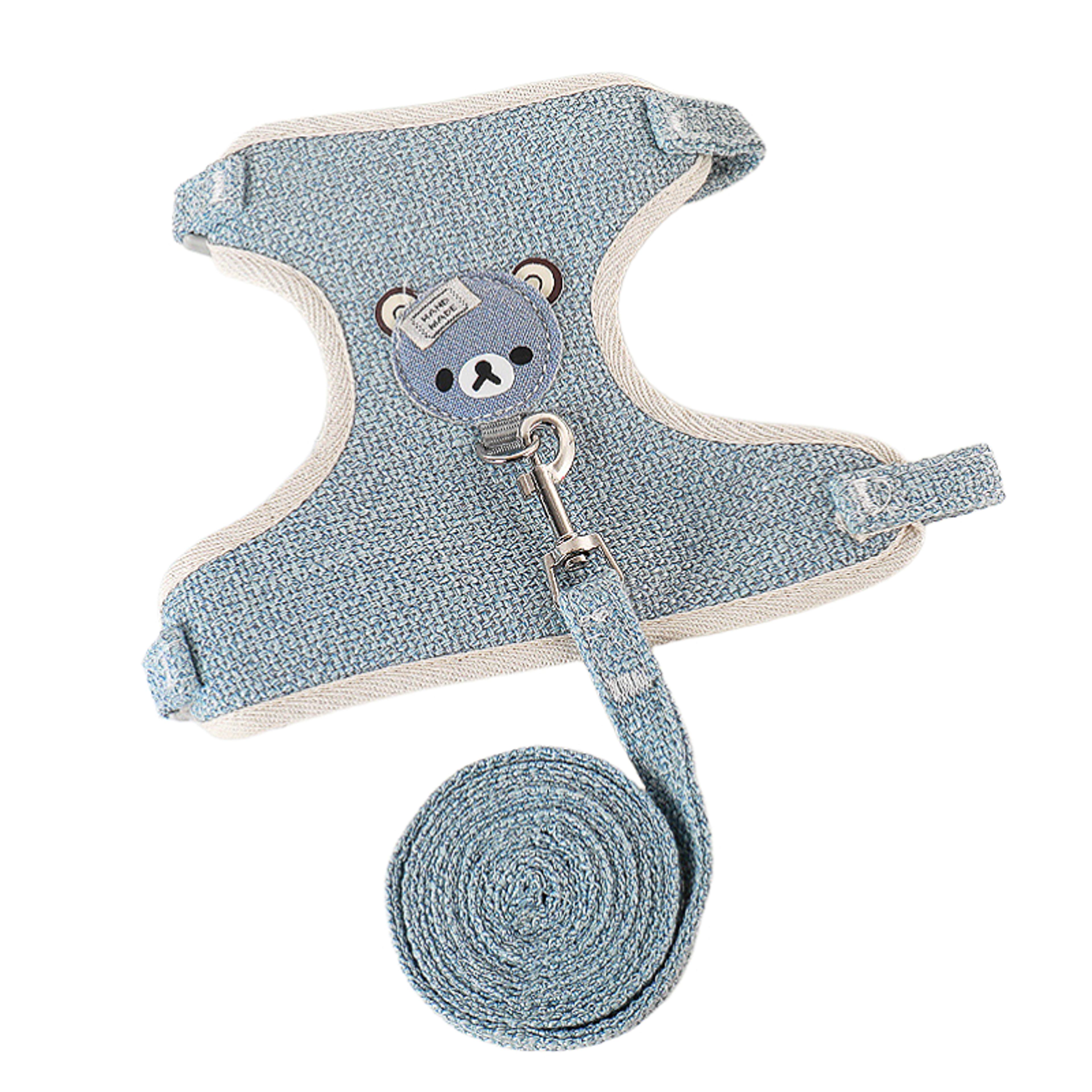 Breathable Pet Harness With Leash Adjustable Cat  Dog Vest For Small Pets 6