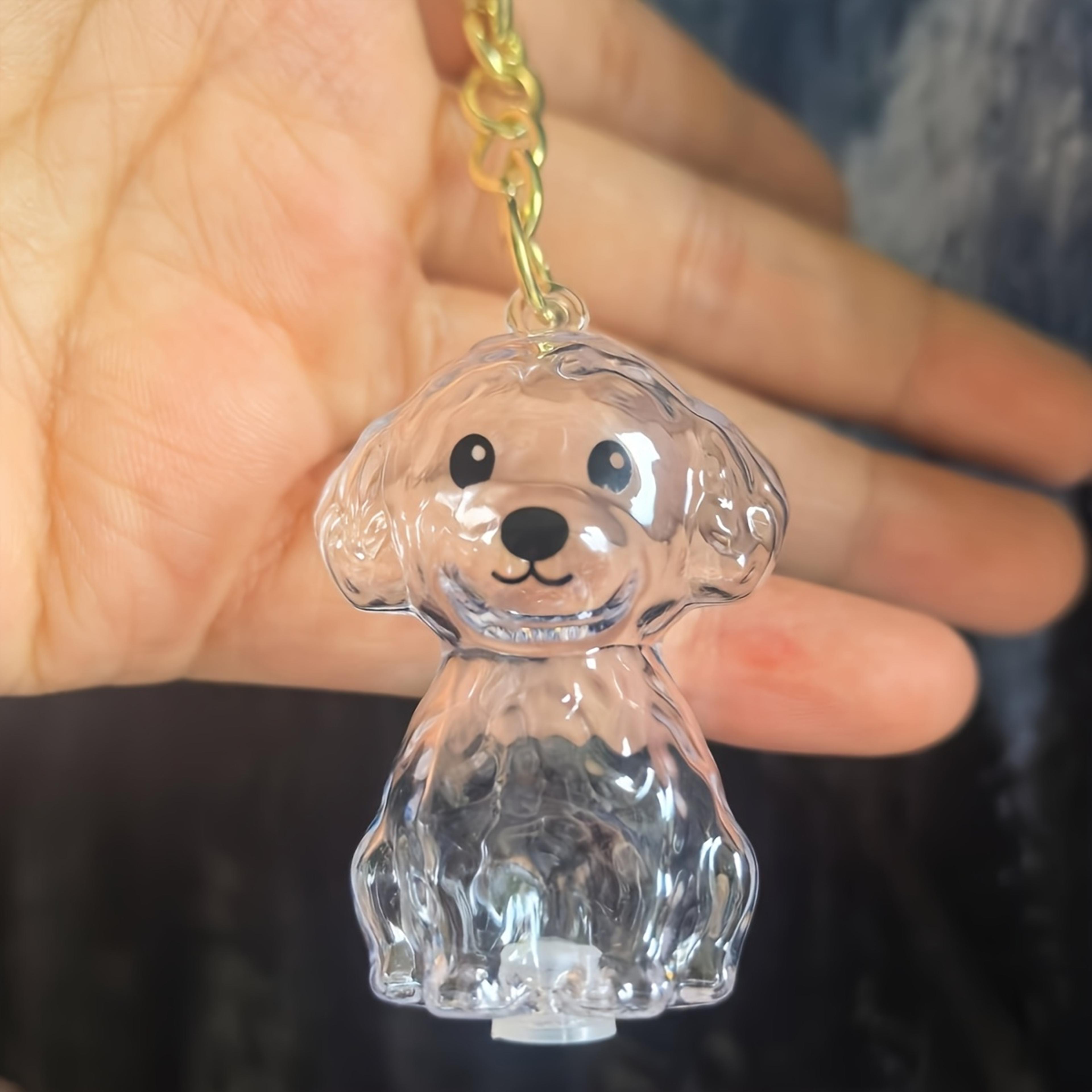 Pet Hair Memorial Capsule Keychain Clear Dog Fur Keepsake Pendant DIY Memory Charm 7