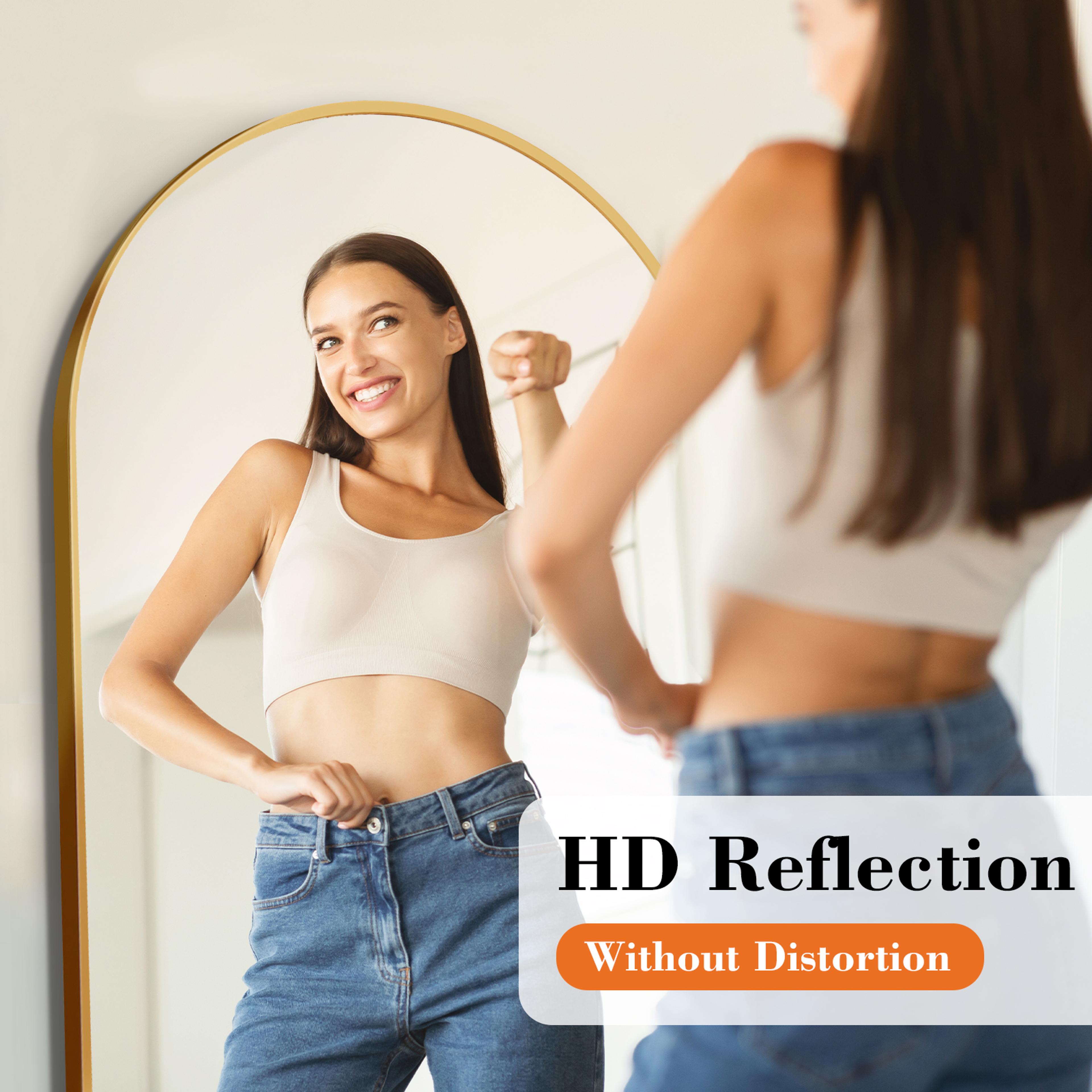 Full Length Mirror Floor Mirror With Aluminum Frame  Stand For Bedroom 2