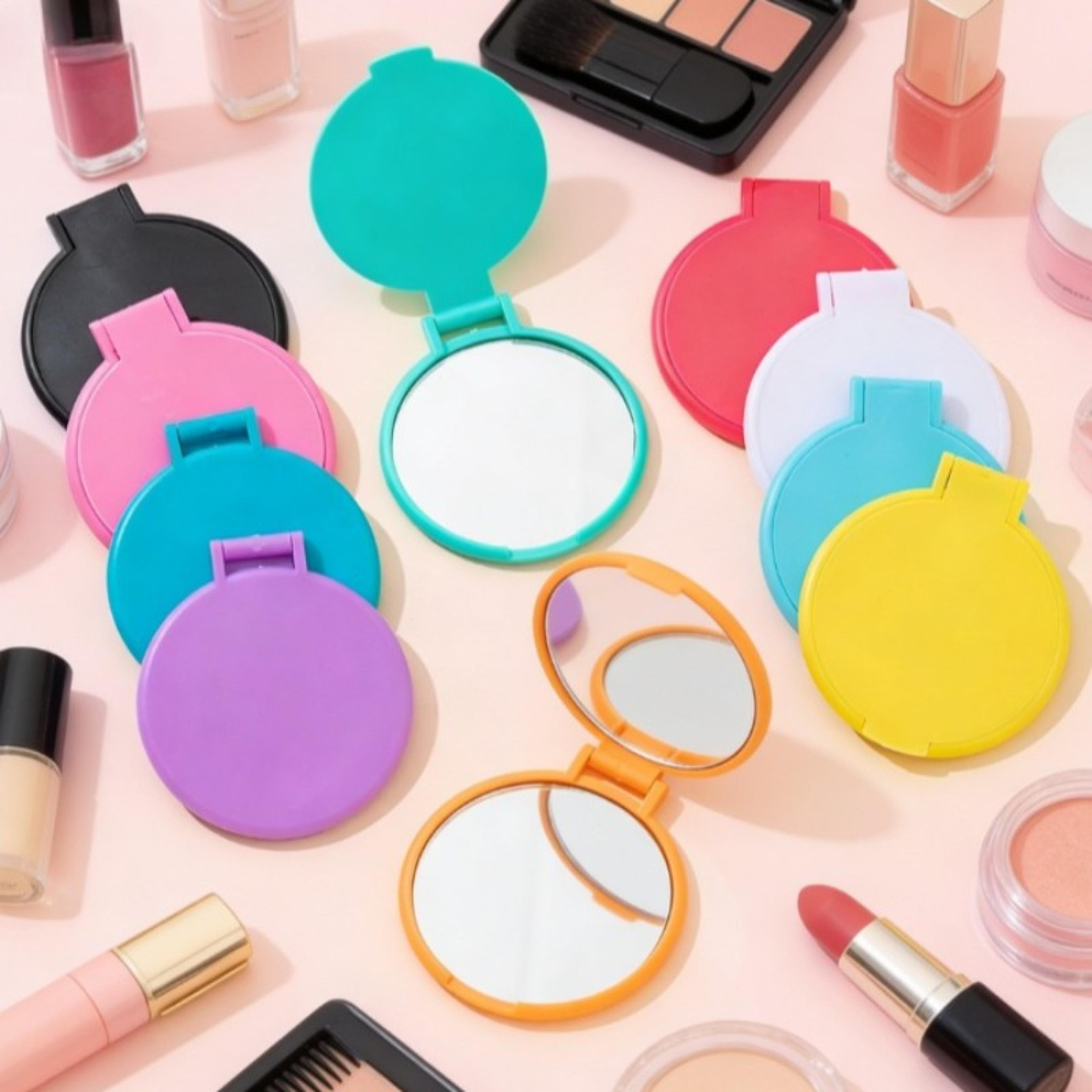 Portable Makeup Mirror Set Foldable Pocket Cosmetic Mirrors For Travel Gifts  Daily Beauty 3