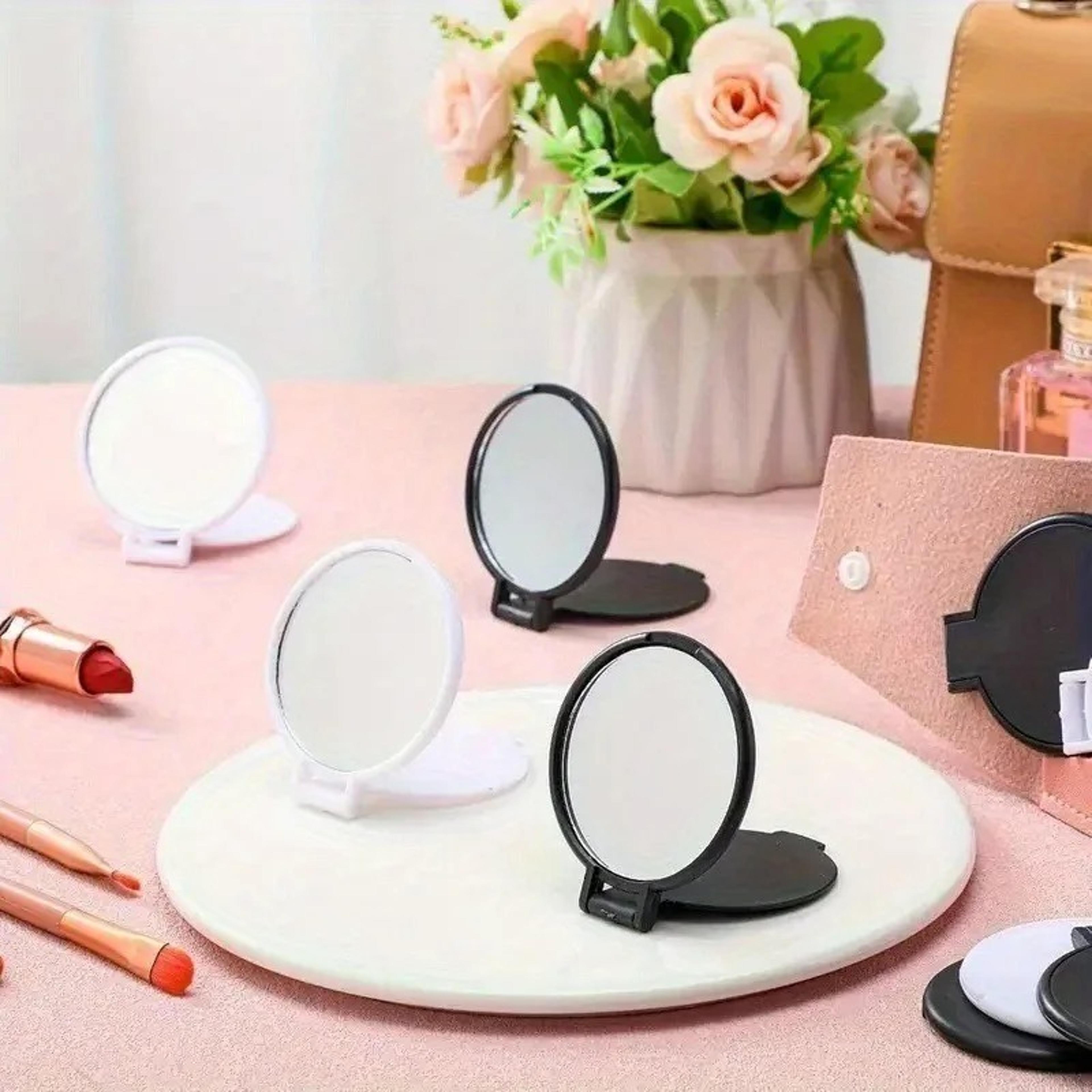 Portable Makeup Mirror Set Foldable Pocket Cosmetic Mirrors For Travel Gifts  Daily Beauty 4